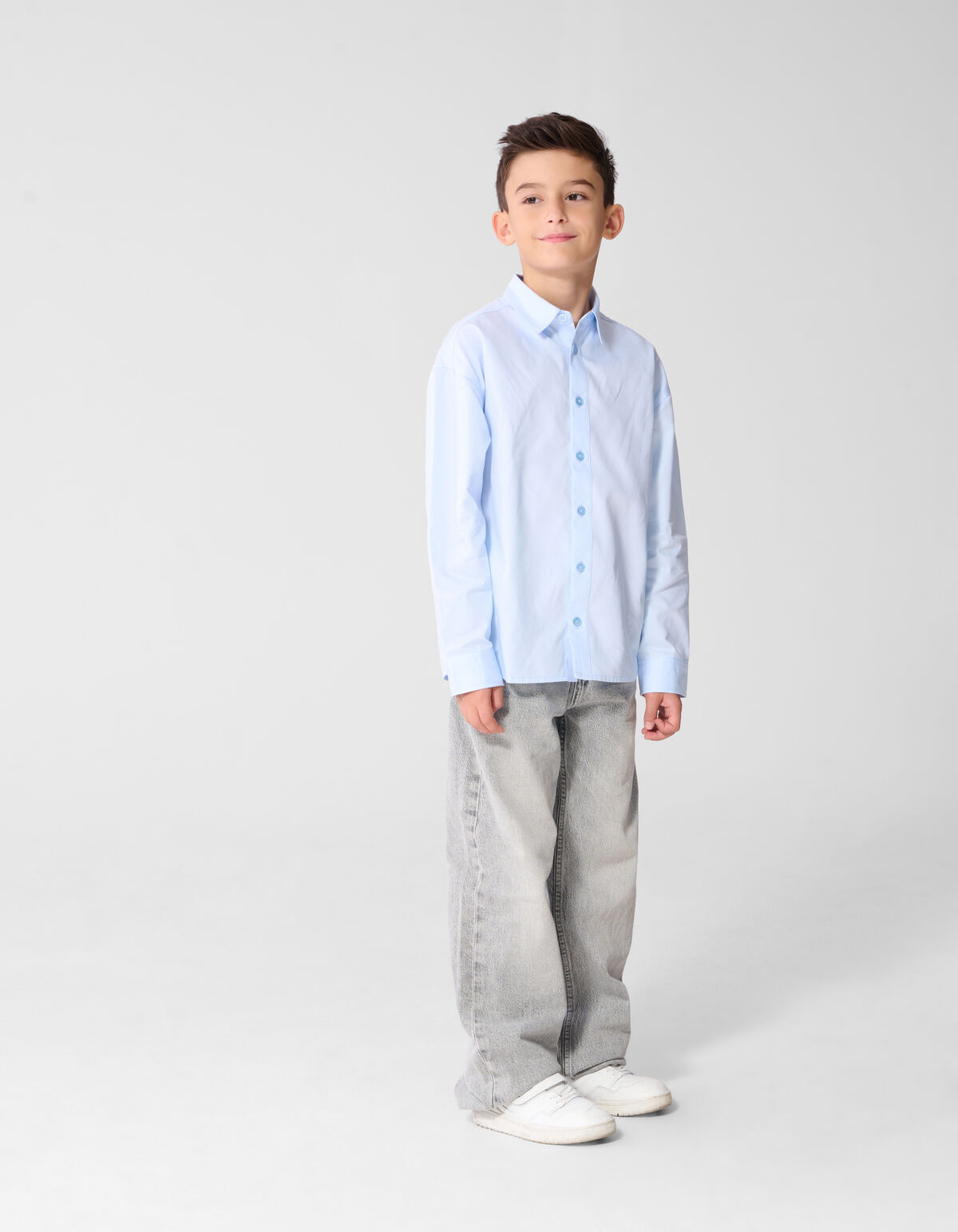 Oversized Basic-Hemd Hellblau SHOEBY BOYS