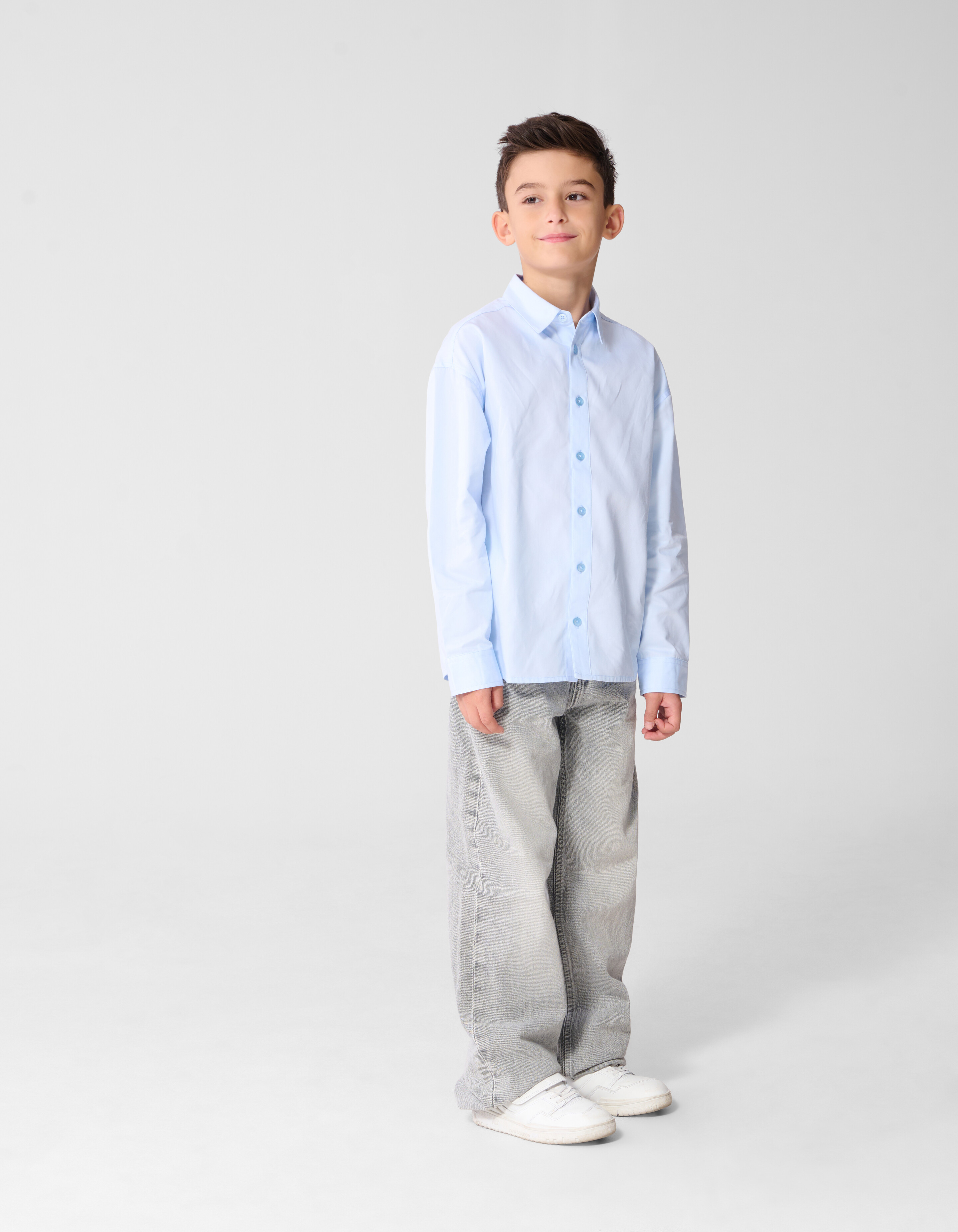 Oversized Basic-Hemd Hellblau SHOEBY BOYS