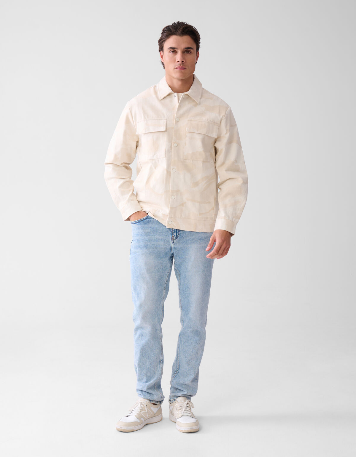 Jacquard-Jacke Off White SHOEBY MEN