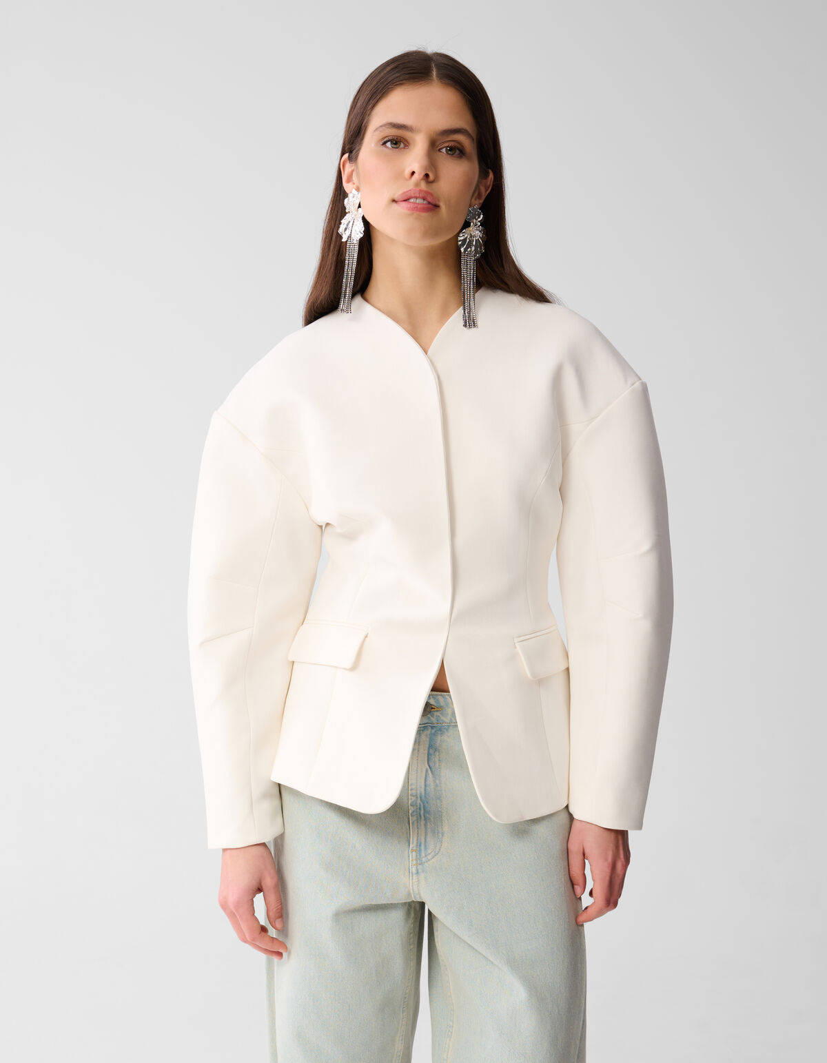 Blazer in Eiform Off White SHOEBY WOMEN