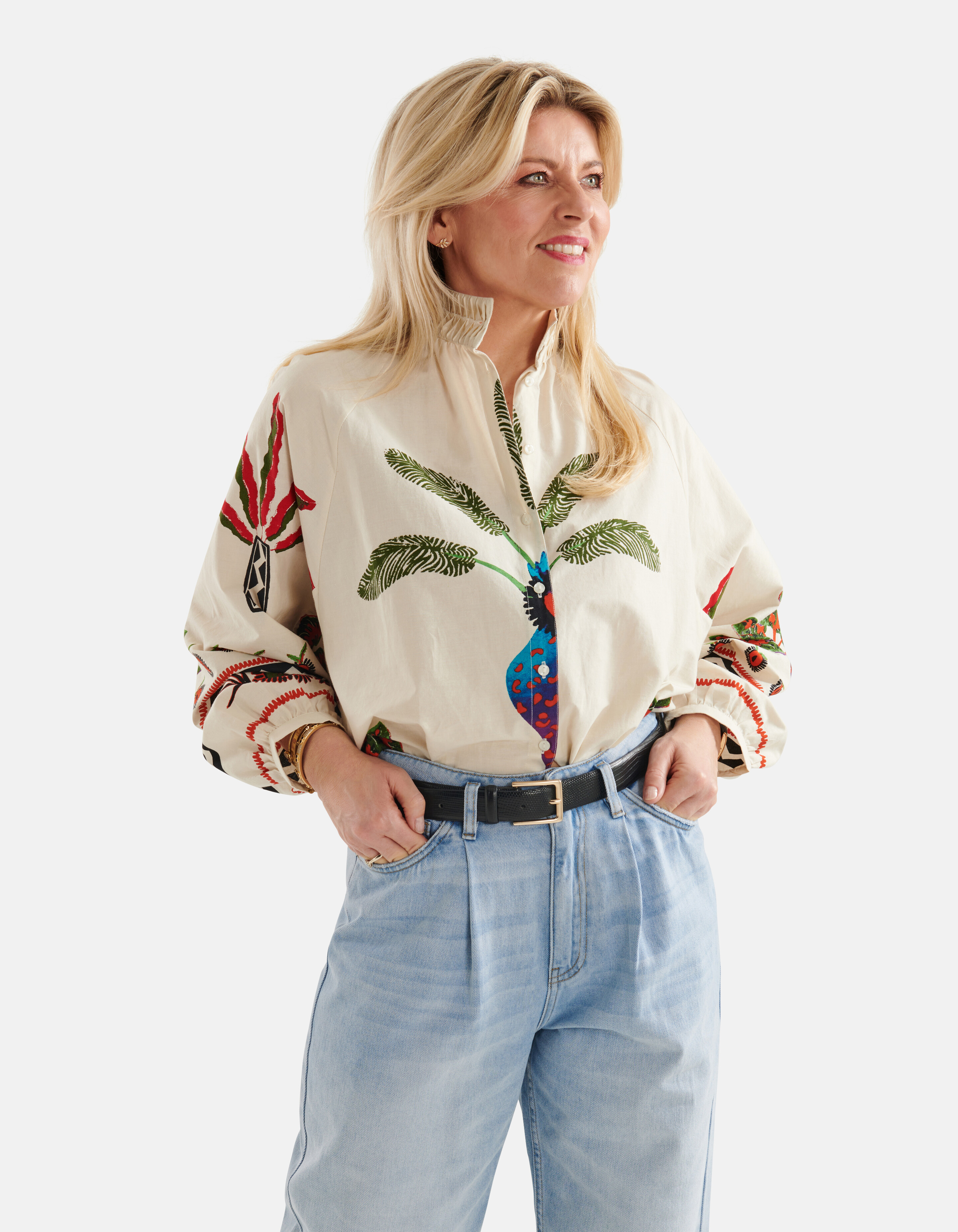 Bedruckte Bluse Off White von Lonneke SHOEBY WOMEN