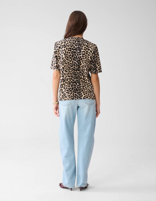 Gefüttertes Leopard-T-Shirt Braun SHOEBY WOMEN
