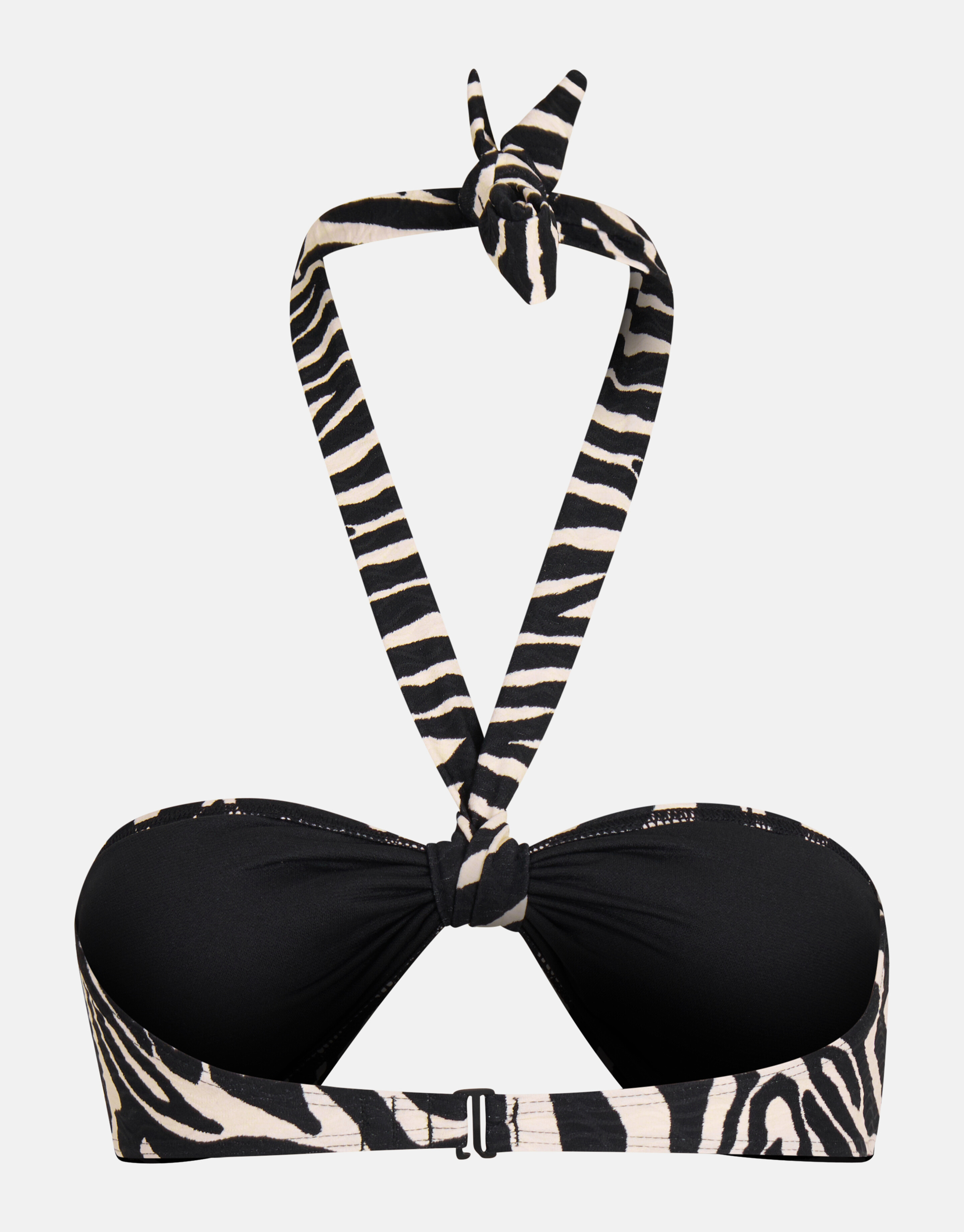 Bikini-Oberteil mit Zebramuster Schwarz/Weiß SHOEBY ACCESSOIRES