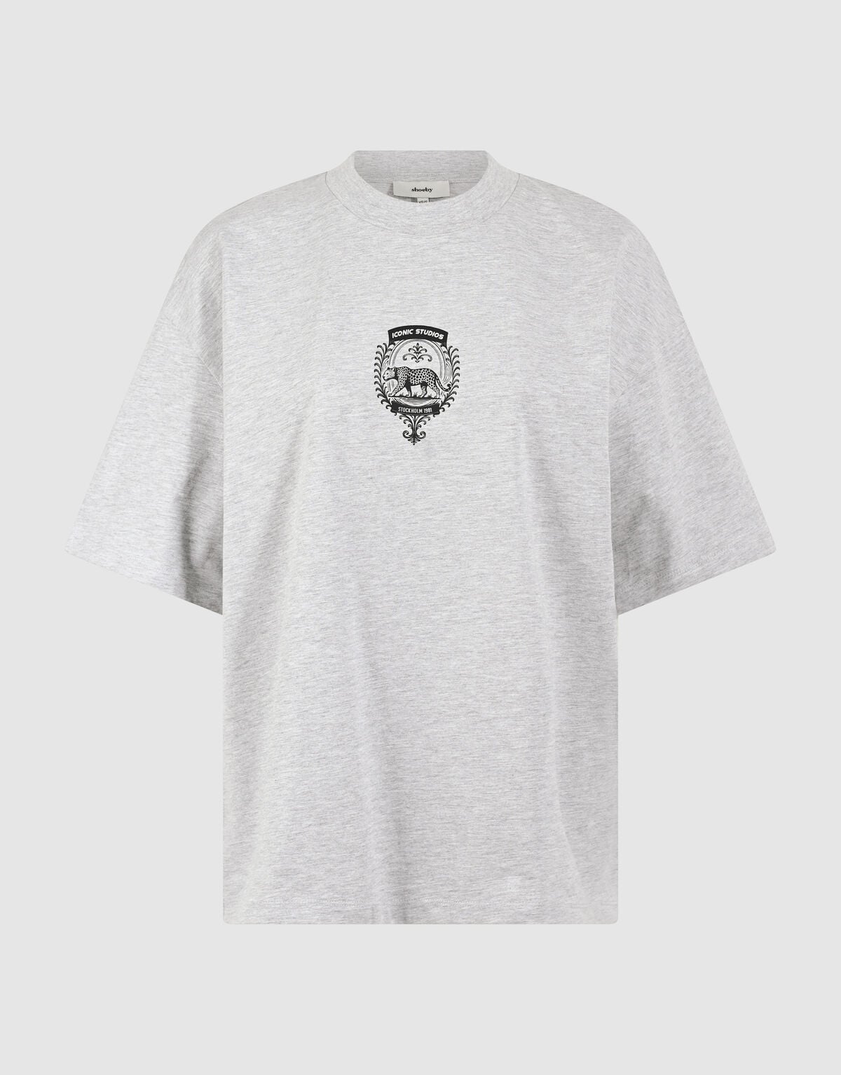 Grafik-Kunst T-Shirt Hellgrau SHOEBY WOMEN