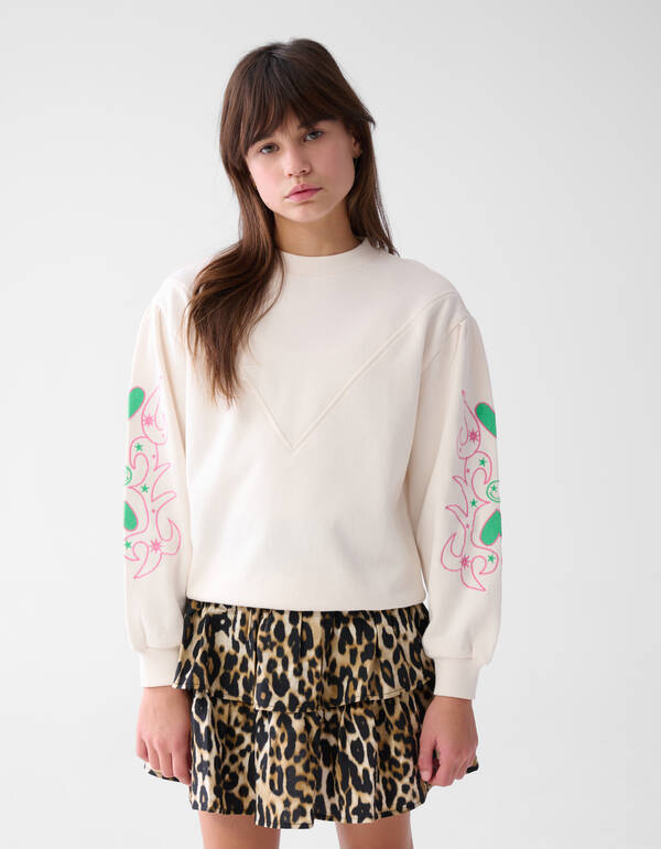 Pullover mit Stickerei Off White SHOEBY GIRLS