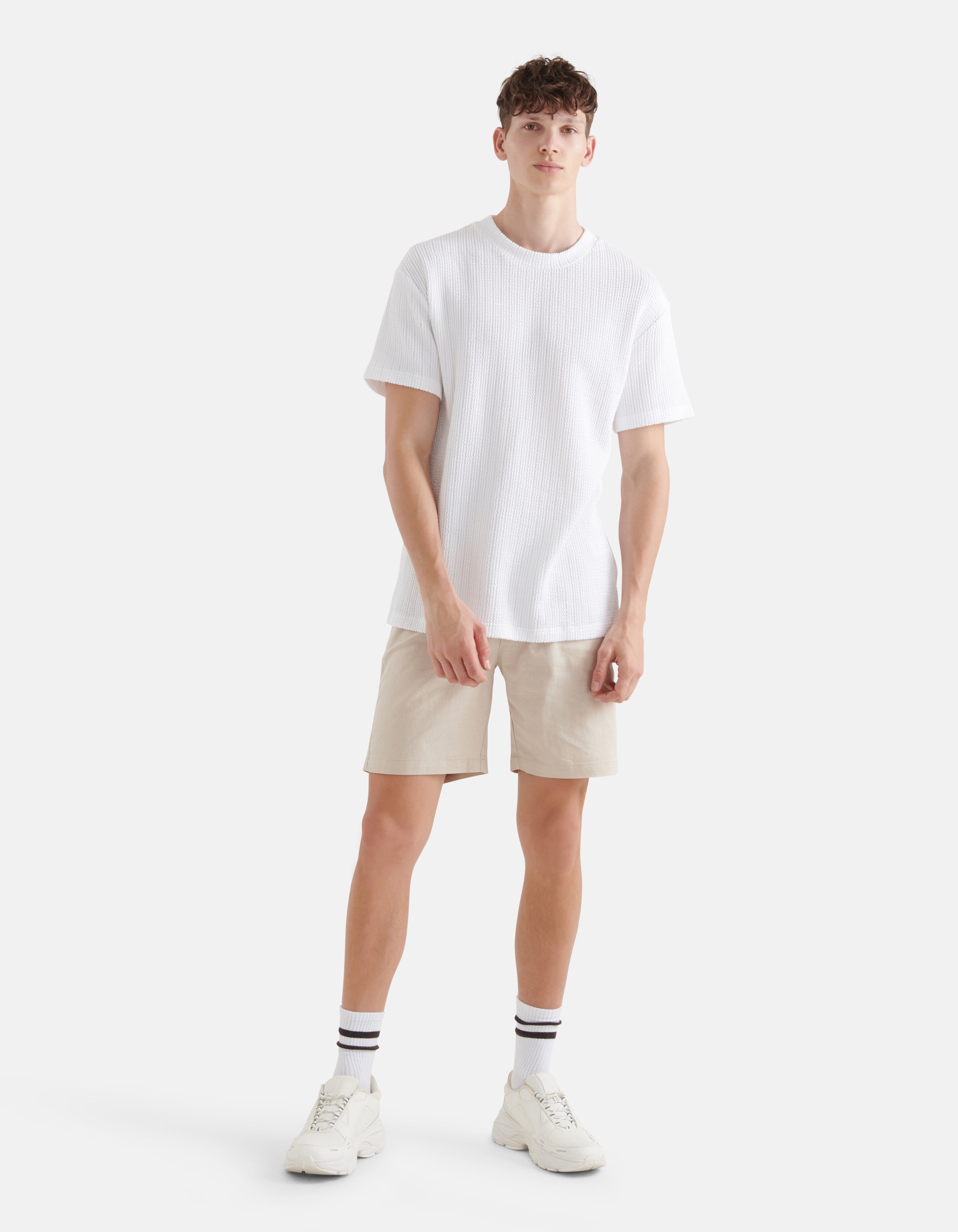 Seersucker-T-Shirt Weiß SHOEBY MEN