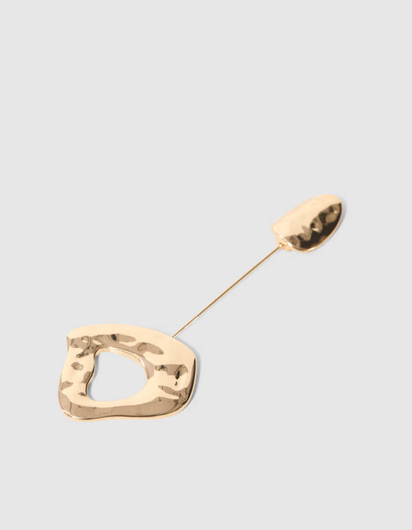 Runde Ansteckbrosche Gold By Anna SHOEBY ACCESSOIRES
