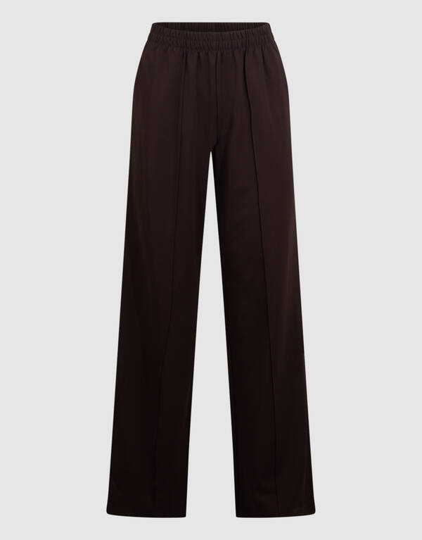 Sportliche weite Bein Hose Dunkelbraun SHOEBY WOMEN
