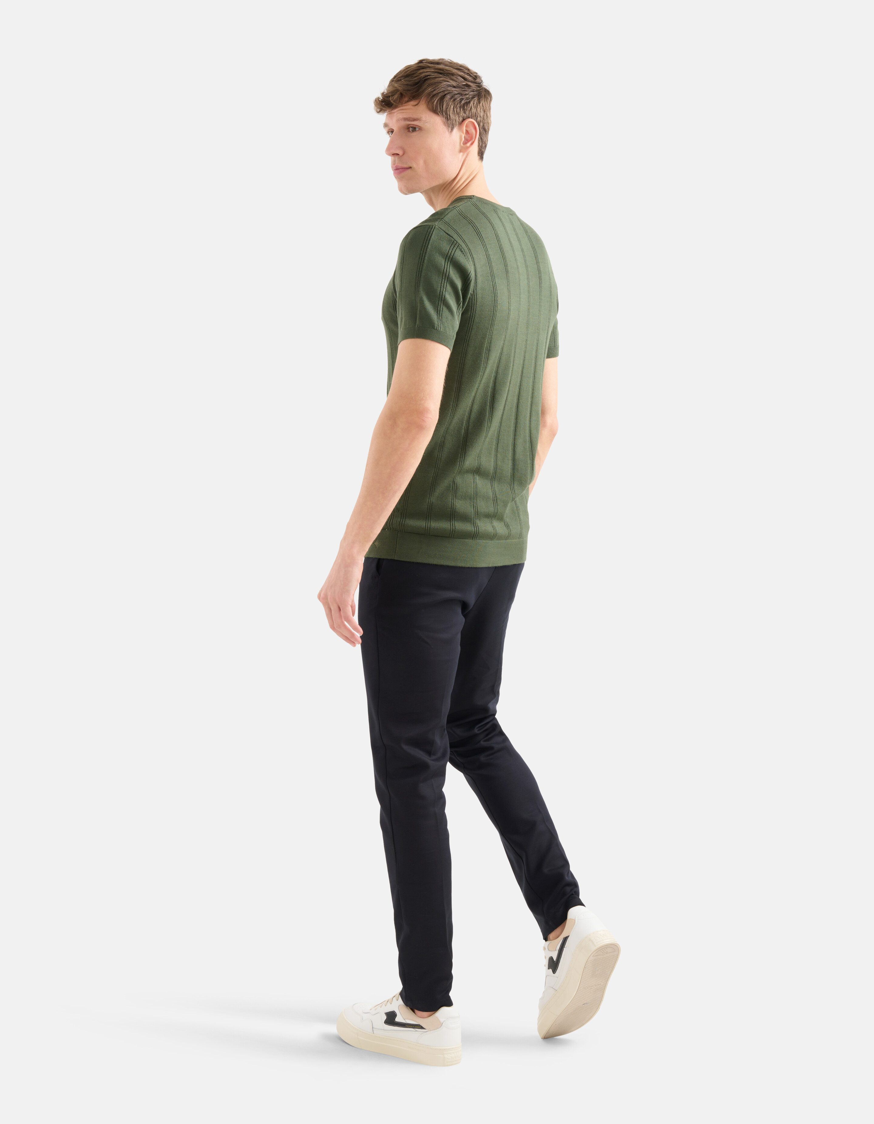 Strick-T-Shirt Dunkelgrün SHOEBY MEN