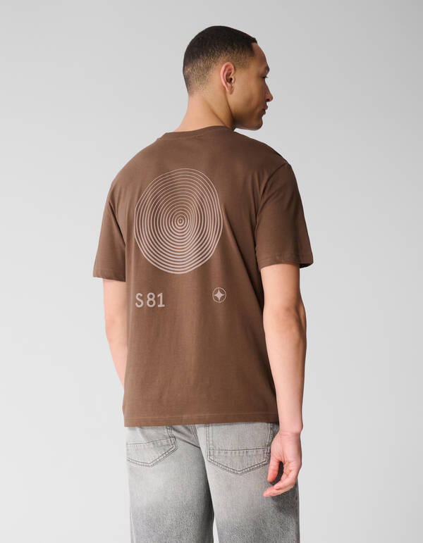Logo-Kreis-Kunst T-Shirt Braun SHOEBY MEN