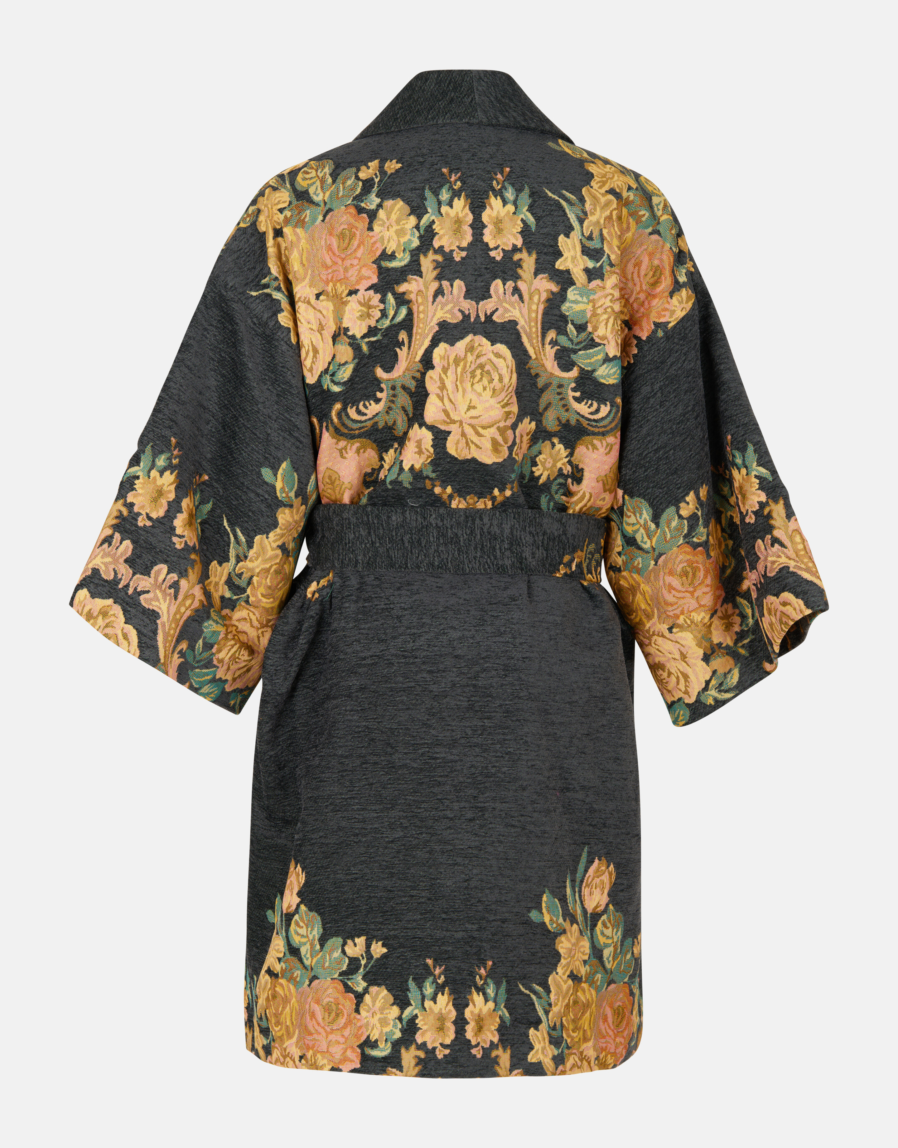 Jacquard-Kimono mit Blumendruck Dunkelgrau von Mie SHOEBY WOMEN