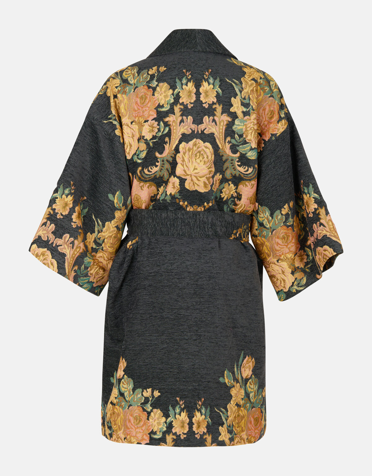 Jacquard-Kimono mit Blumendruck Dunkelgrau von Mie SHOEBY WOMEN