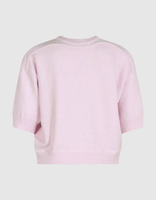 Kurz&auml;rmelige Strickpullover Hellrosa By Mieke SHOEBY WOMEN