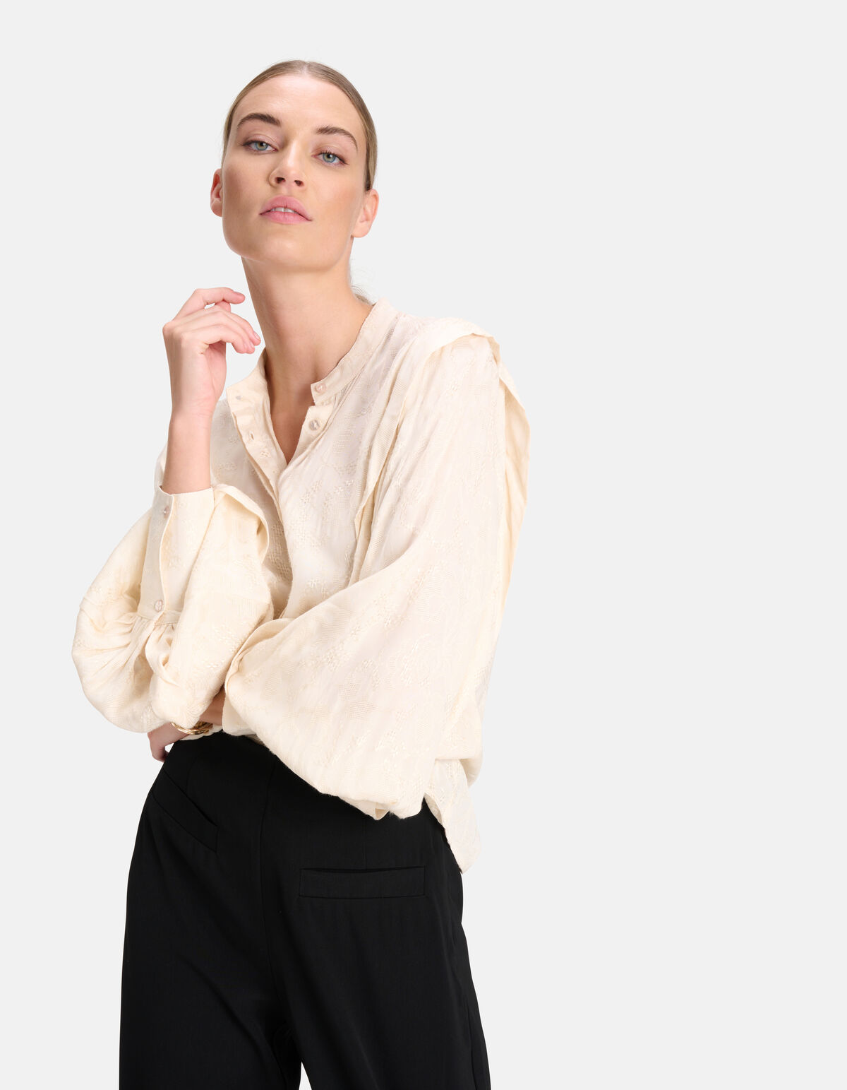 Jaqcuard Bluse Off White By Mieke SHOEBY WOMEN