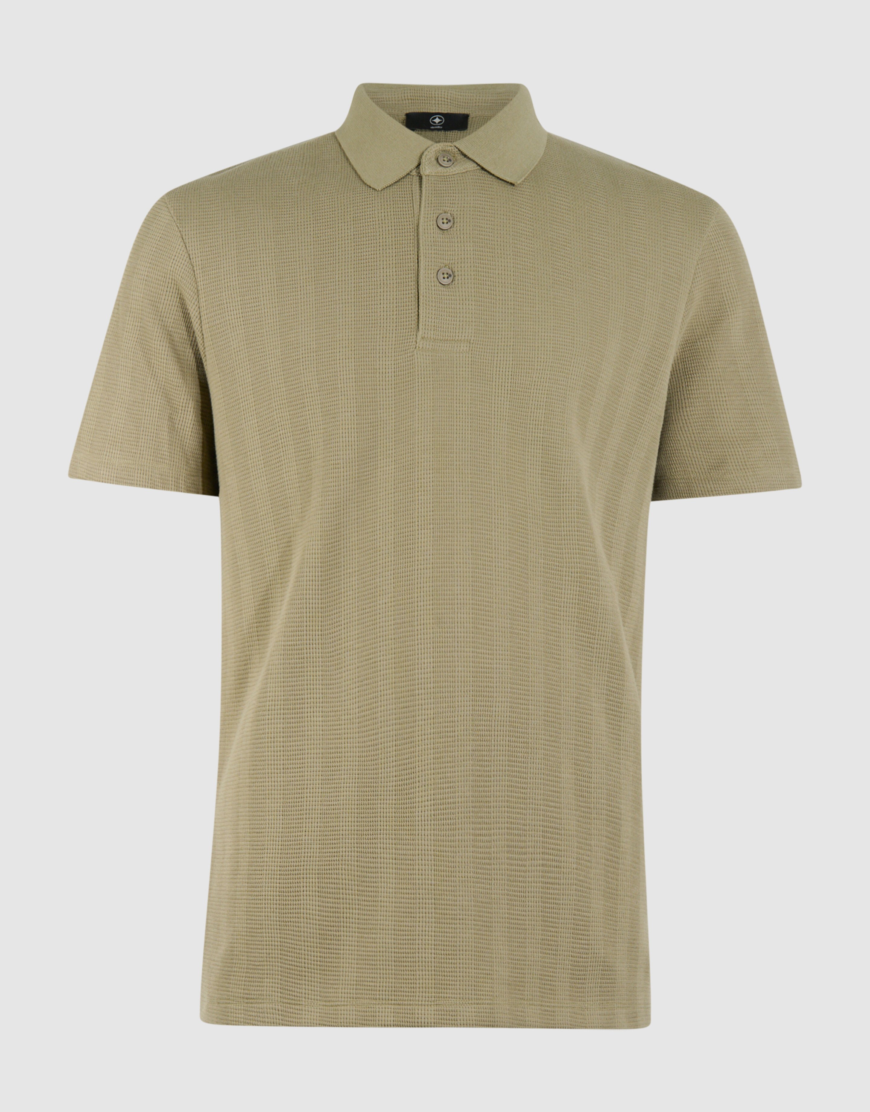 Waffelstreifen-Polo Khaki SHOEBY MEN