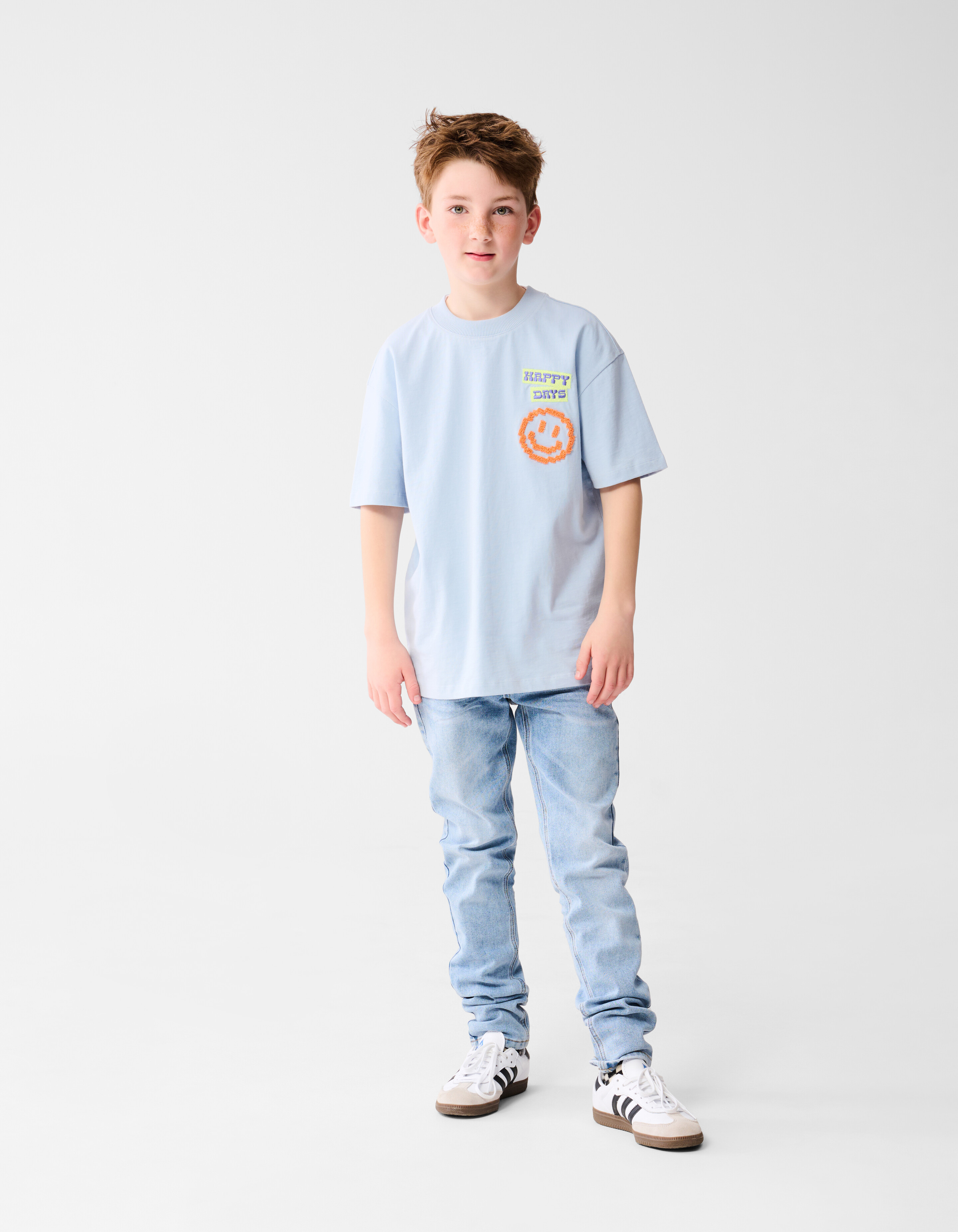 Smiley Artwork T-shirt Hellblau SHOEBY BOYS