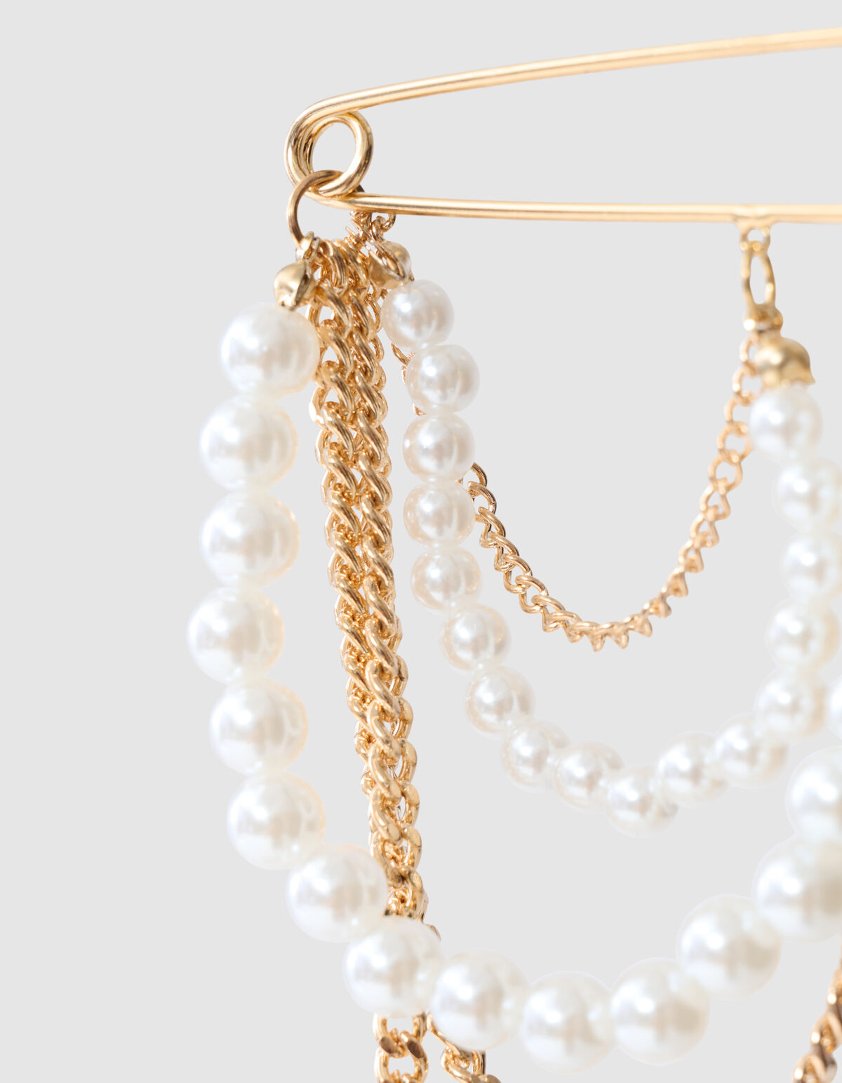 Perlenkettenbrosche Gold SHOEBY ACCESSOIRES