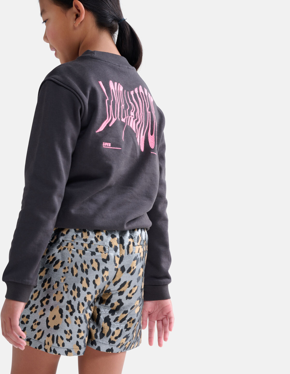 Sweatshirt mit Aufdruck Dunkelgrau SHOEBY GIRLS