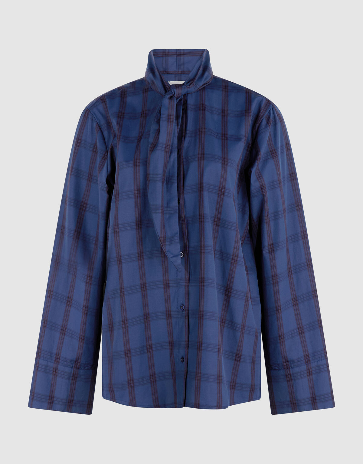Bluse im Oversize-Schnitt mit Schal Blau SHOEBY WOMEN
