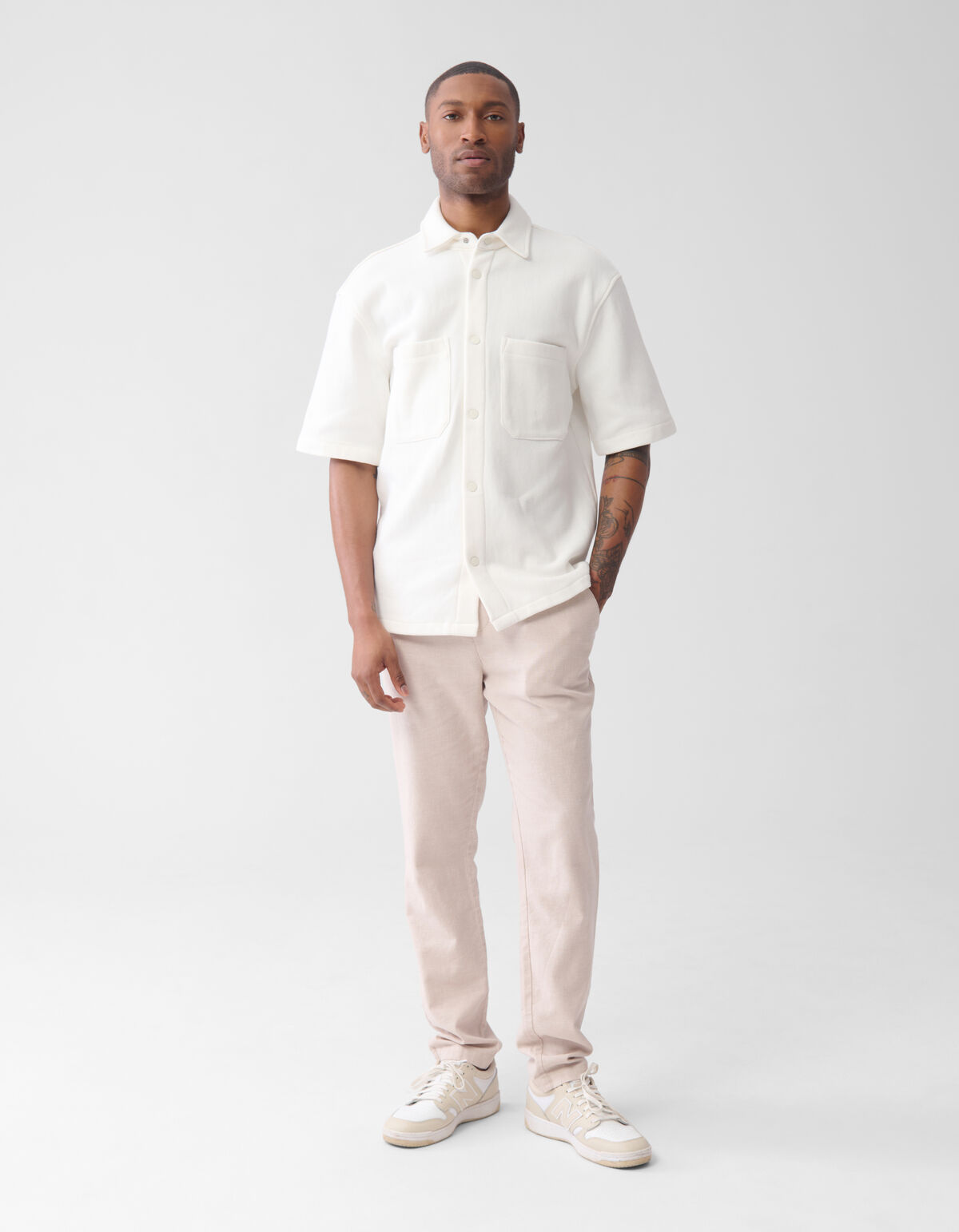Piqué-Überhemd Off White SHOEBY MEN