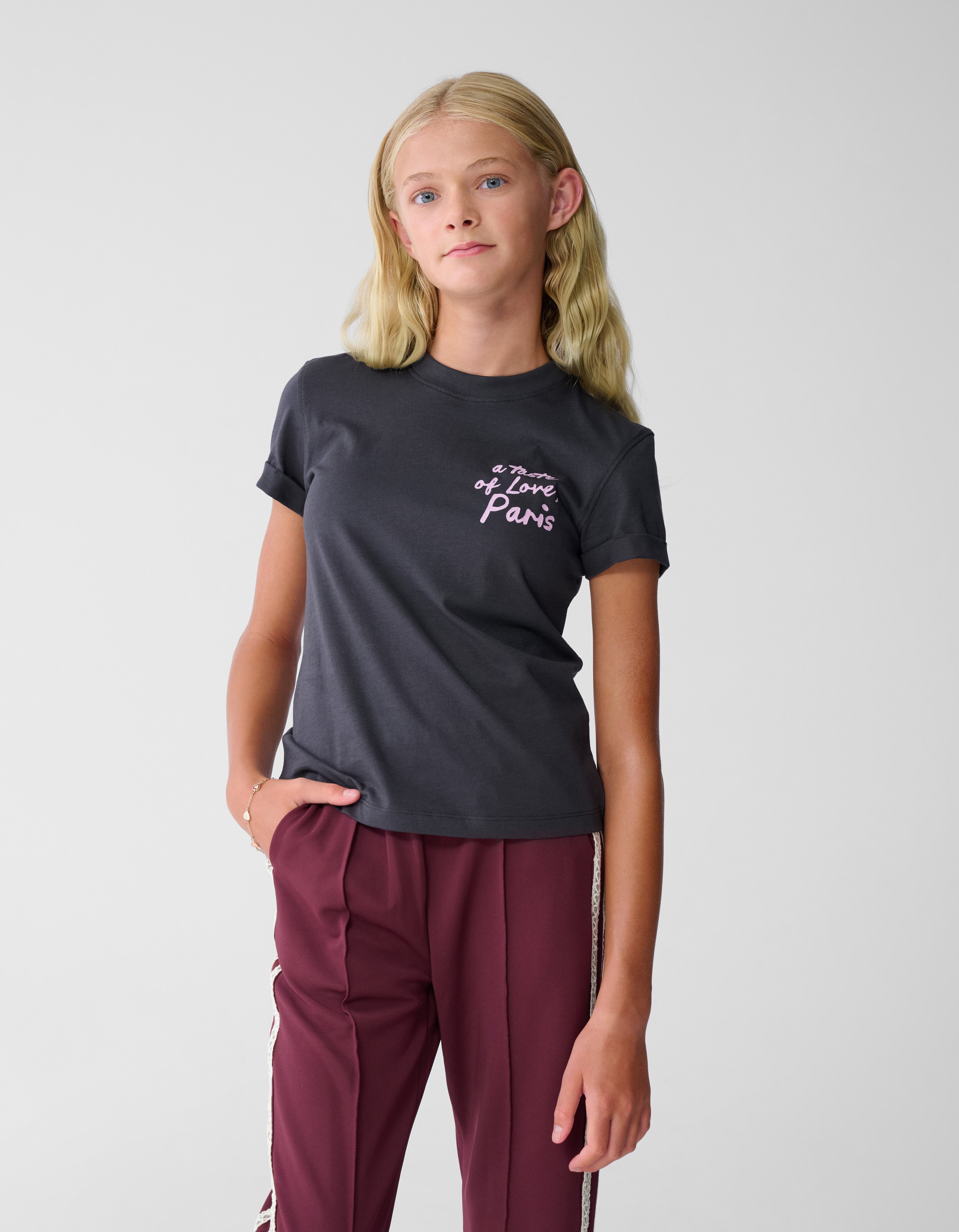 Taste Of Love Kunstwerk T-shirt Dunkelgrau SHOEBY GIRLS