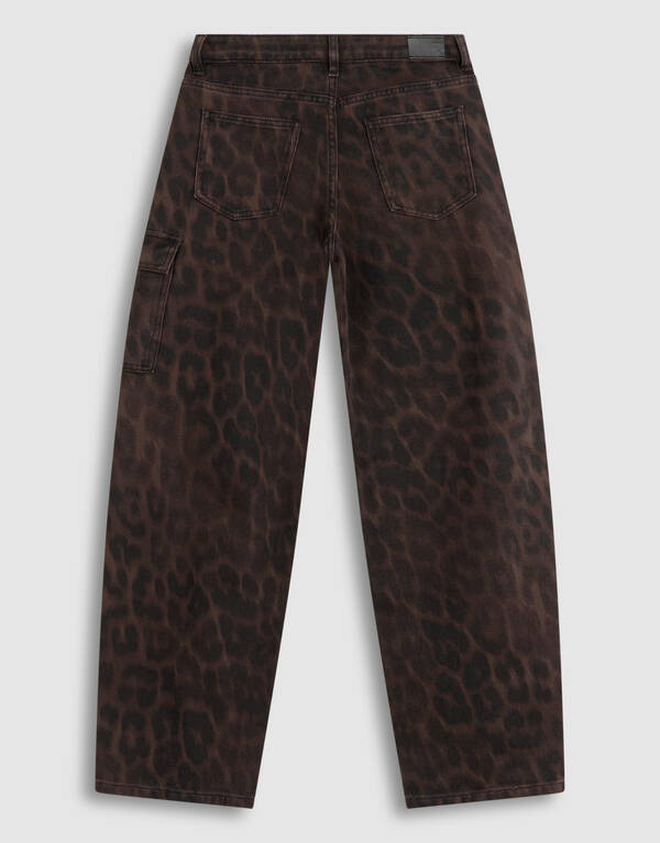 Braune Cargohose Leopardenmuster SHOEBY GIRLS
