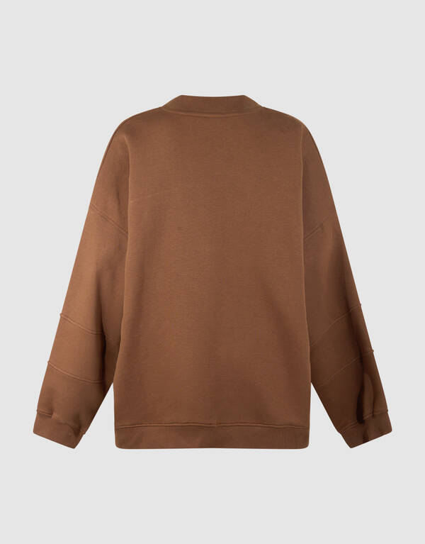 &Uuml;bergro&szlig;er Varsity-Kunstpullover Bruin SHOEBY WOMEN