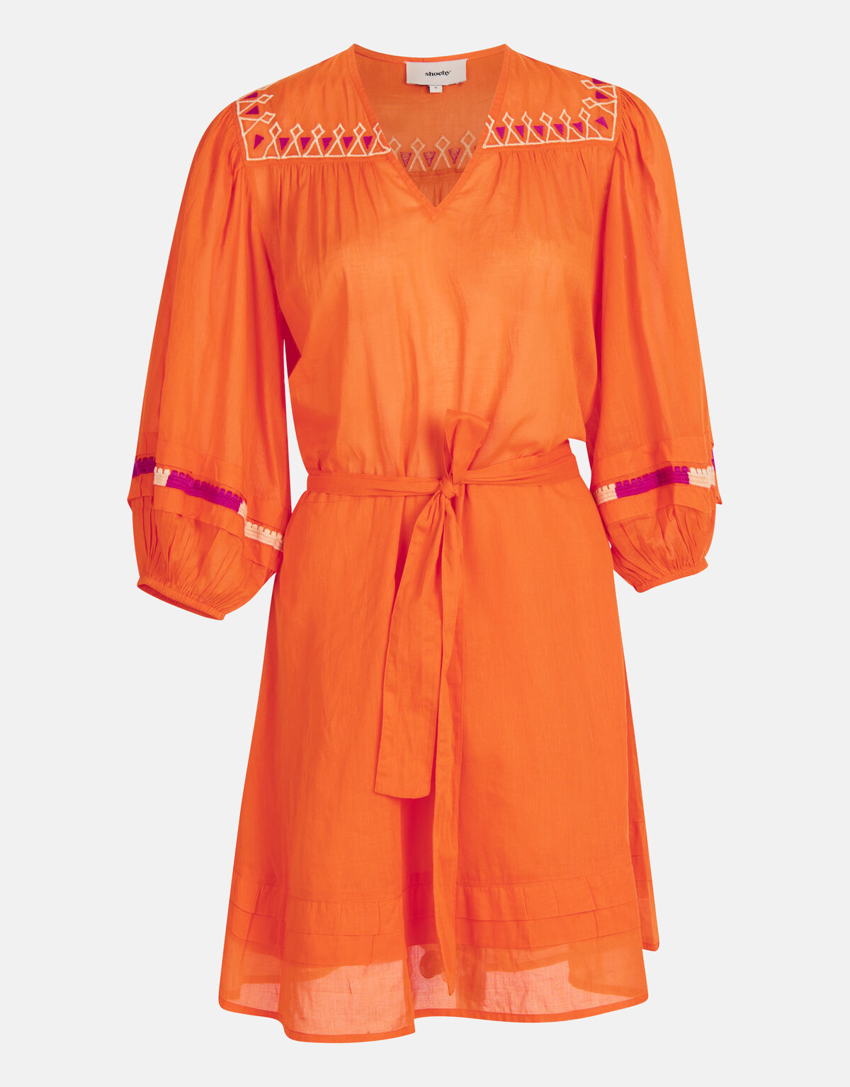 Besticktes Voile-Kleid Orange SHOEBY WOMEN