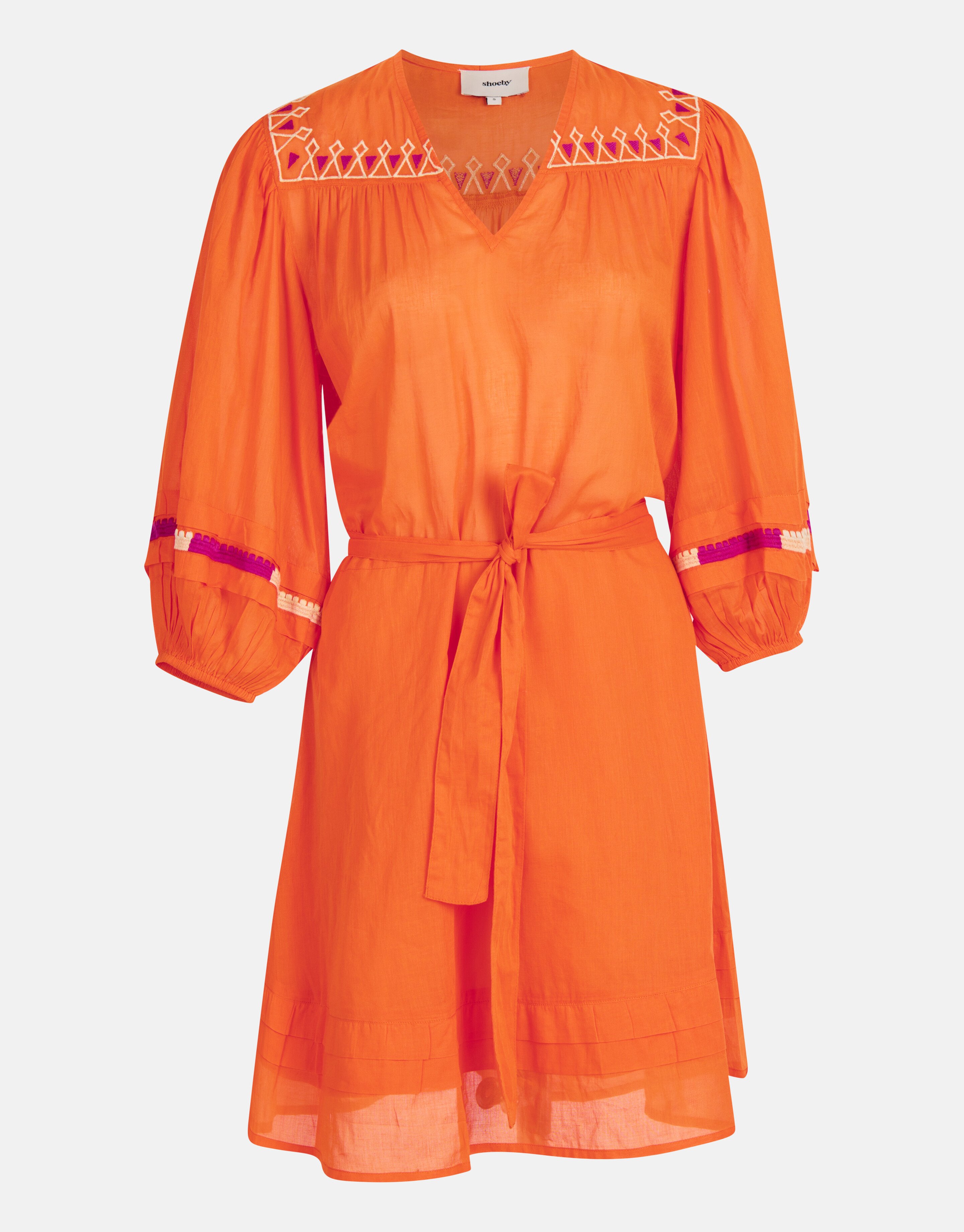 Besticktes Voile-Kleid Orange SHOEBY WOMEN