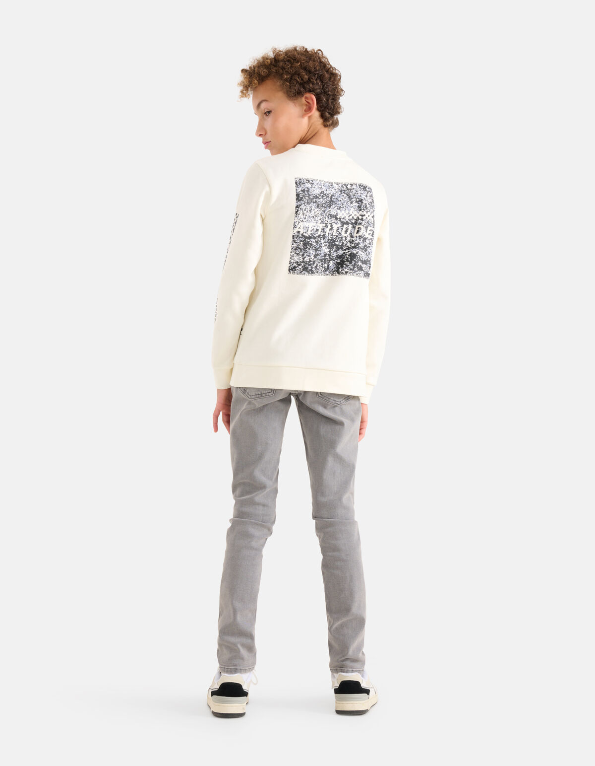 Bedruckter Pullover Off White SHOEBY BOYS