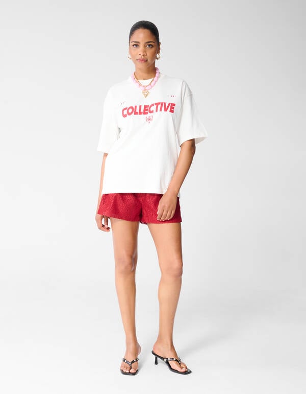 Collective Artwork T-Shirt Wei&szlig; SHOEBY WOMEN