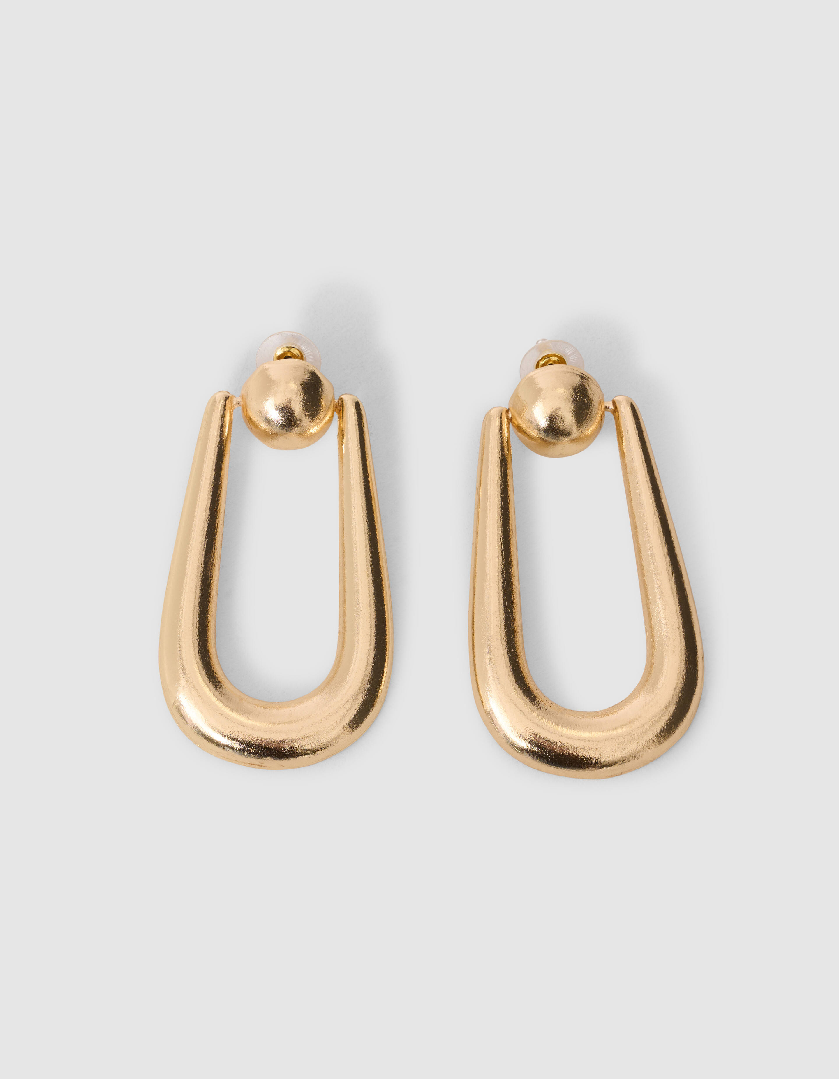 Chunky U-f&ouml;rmige Ohrringe Gold SHOEBY ACCESSOIRES