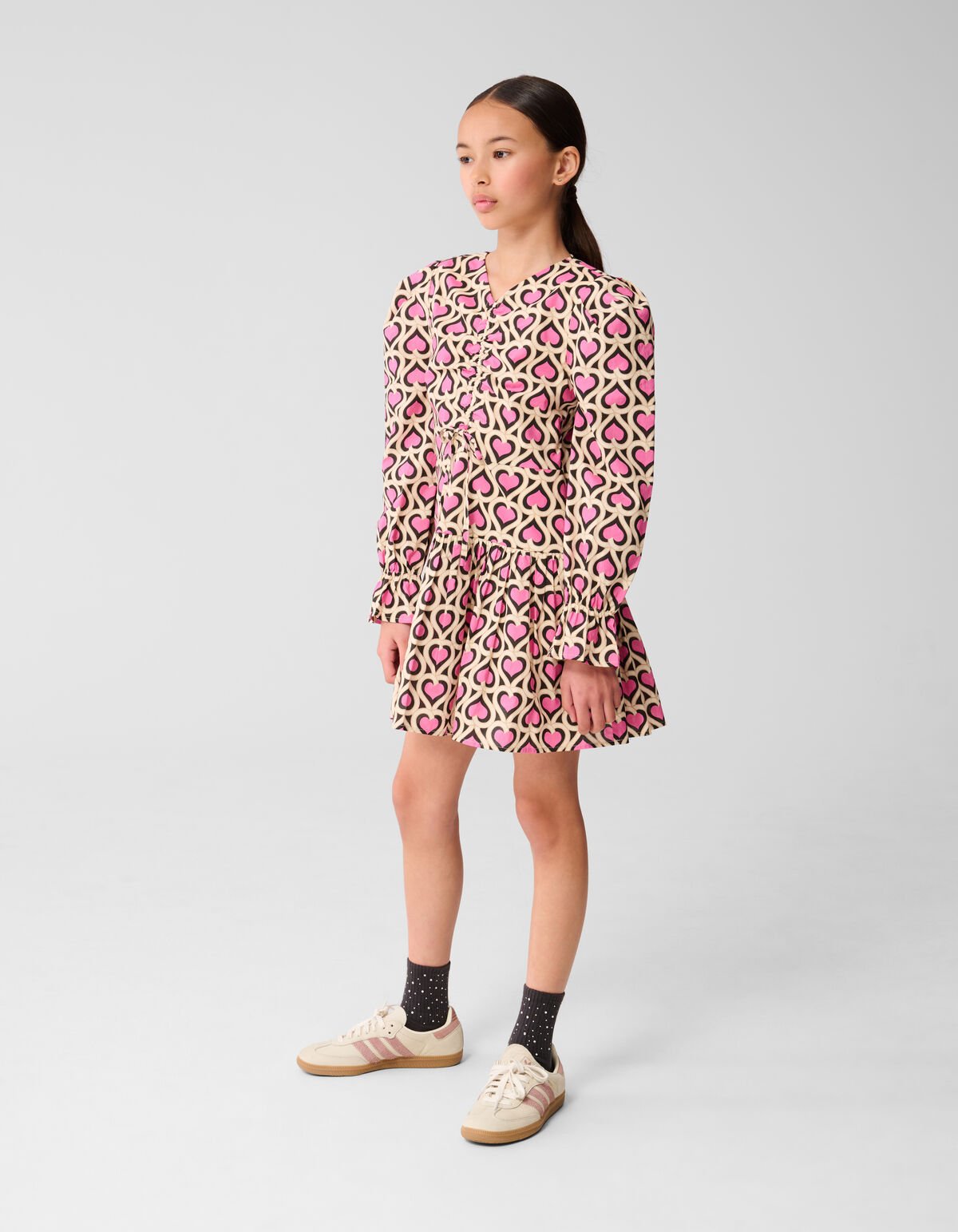 Bedrucktes Herz-Kleid Rosa SHOEBY GIRLS