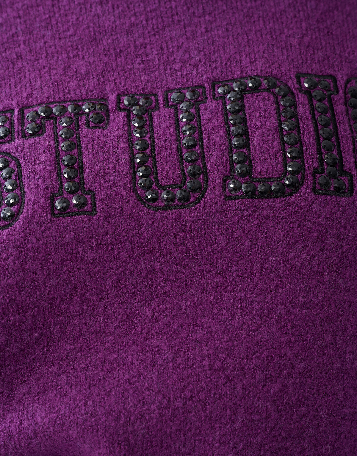 Studio Strass Pullover Dunkellila SHOEBY WOMEN