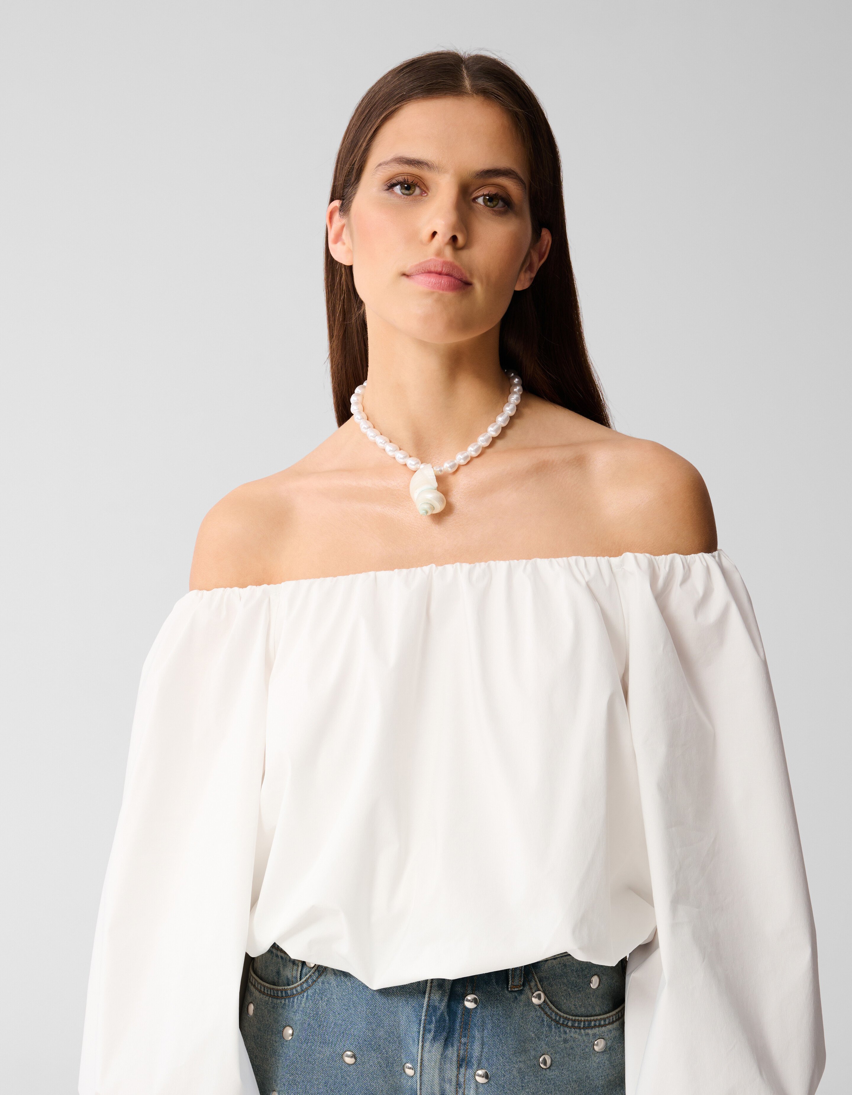 Statement-Muschel-Halskette Weiß von Lizzy SHOEBY ACCESSOIRES