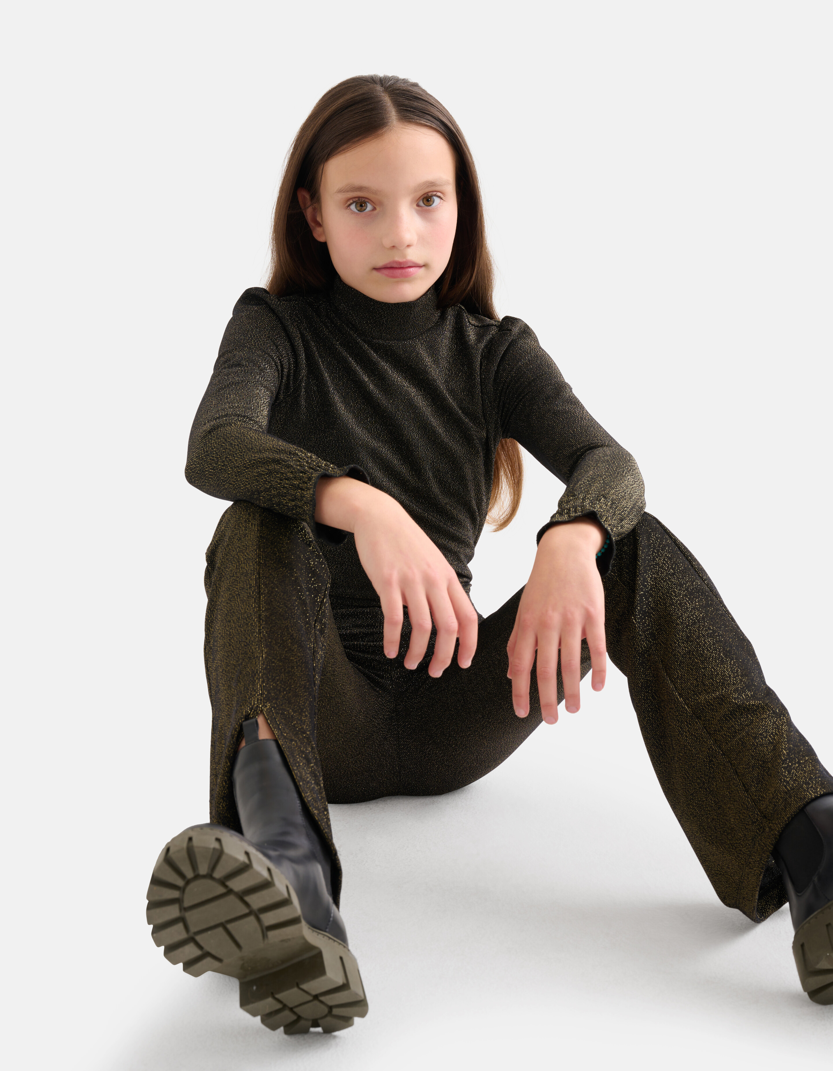 Glitzer-Schlaghose Gold SHOEBY GIRLS