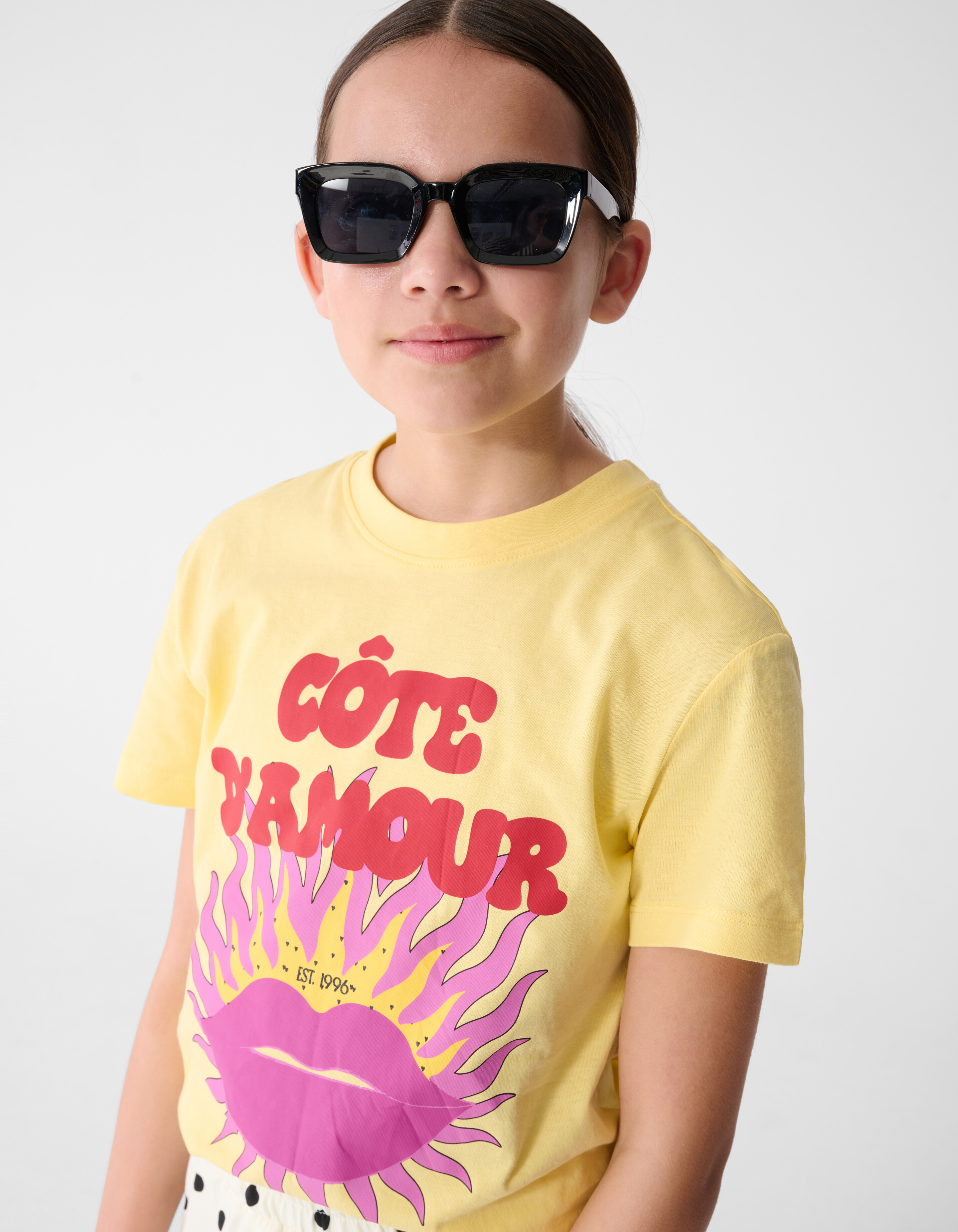 Cote D'amour Kunstwerk T-Shirt Gelb SHOEBY GIRLS