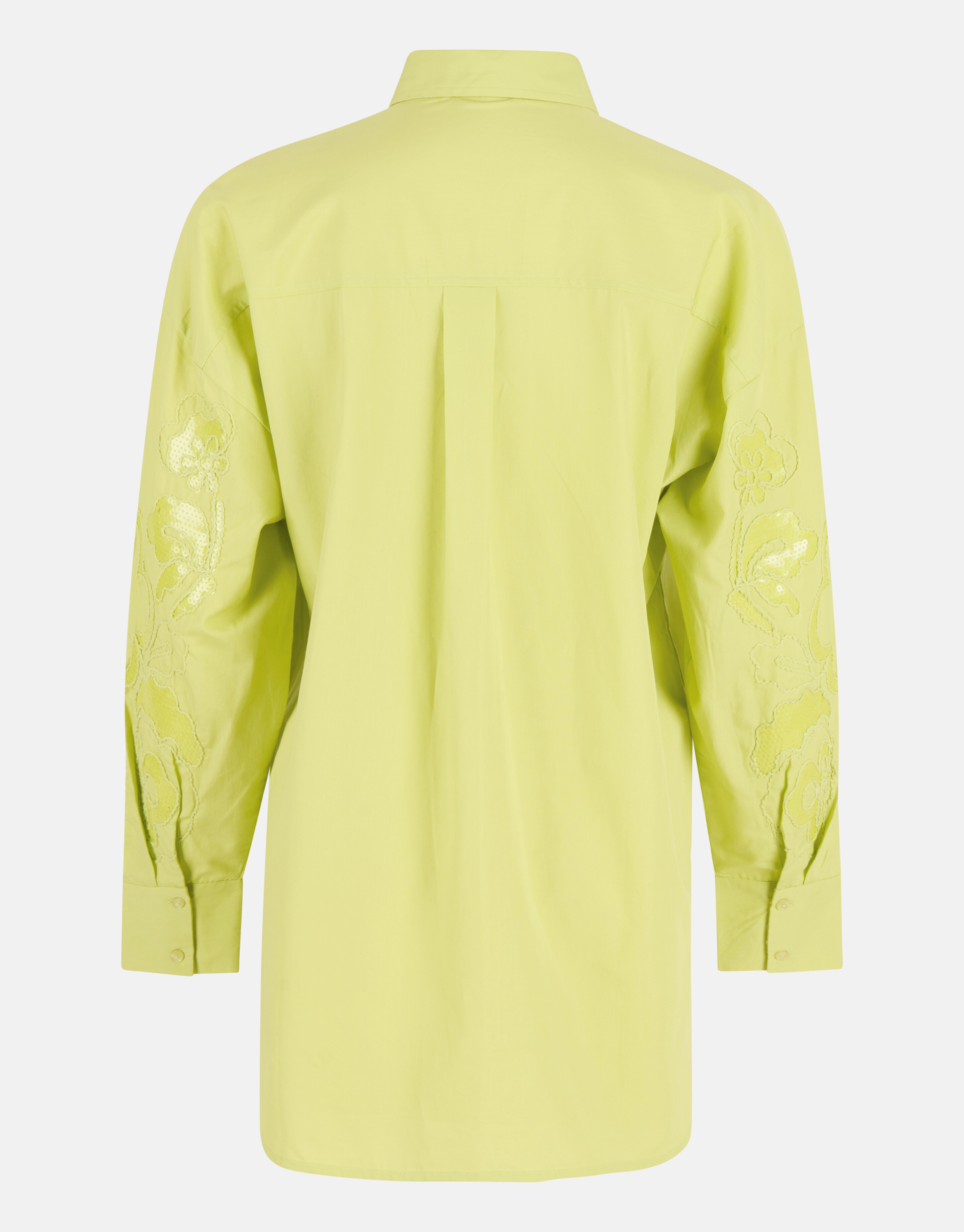 Pailletten-Popeline-Bluse Lime Green SHOEBY WOMEN