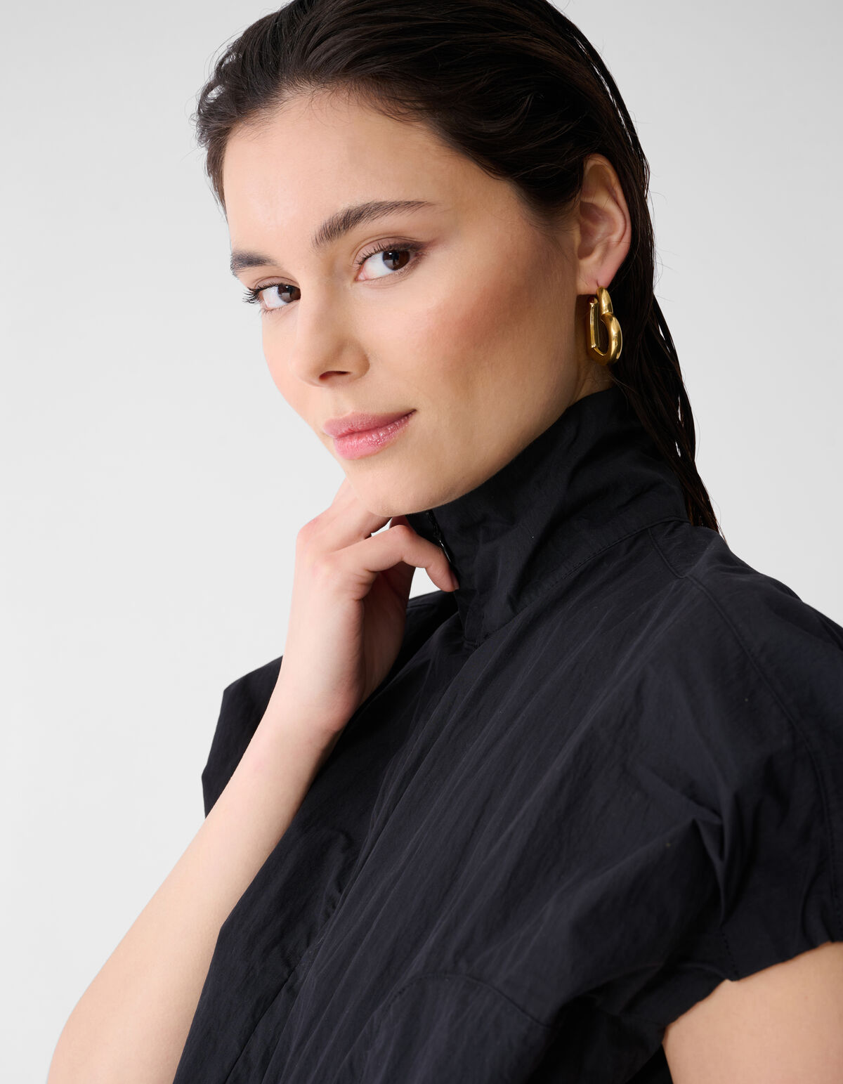 Bulky Heart Hoop Ohrringe Gold SHOEBY ACCESSOIRES