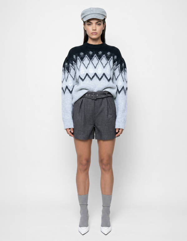 Studio Zigzag Pullover Hellgrau SHOEBY WOMEN