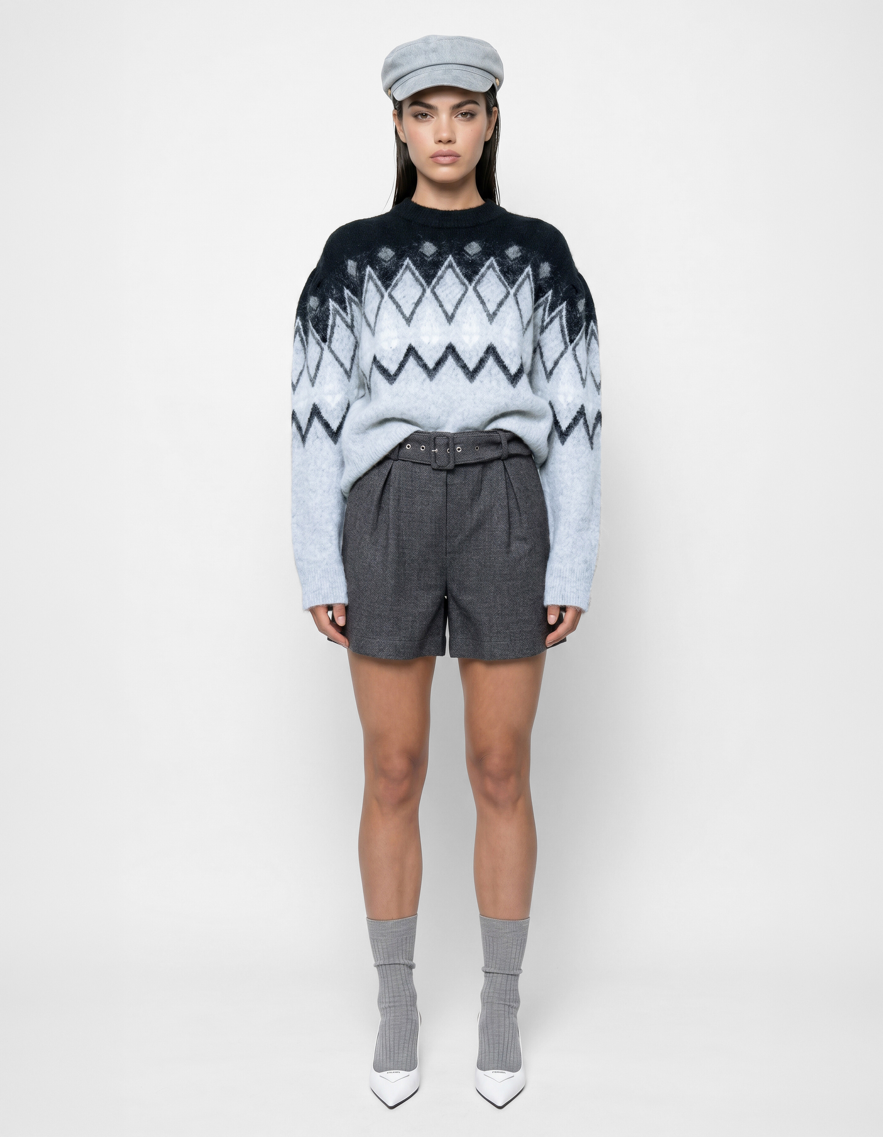 Studio Zigzag Pullover Hellgrau SHOEBY WOMEN
