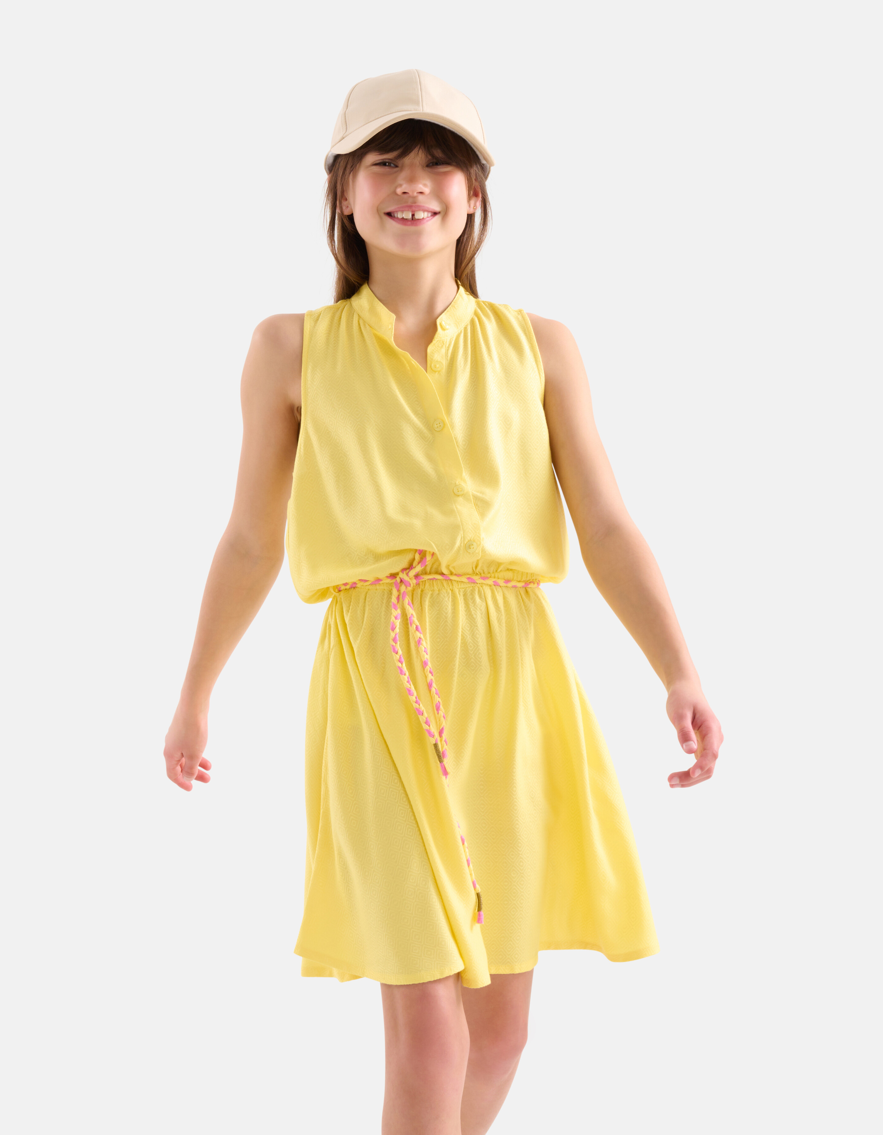 Jacquard-Kleid Gelb SHOEBY GIRLS