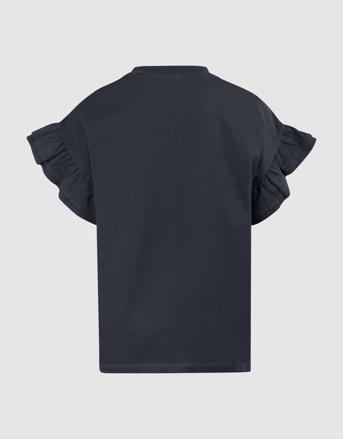 R&uuml;schen-T-Shirt Dunkelgrau SHOEBY GIRLS
