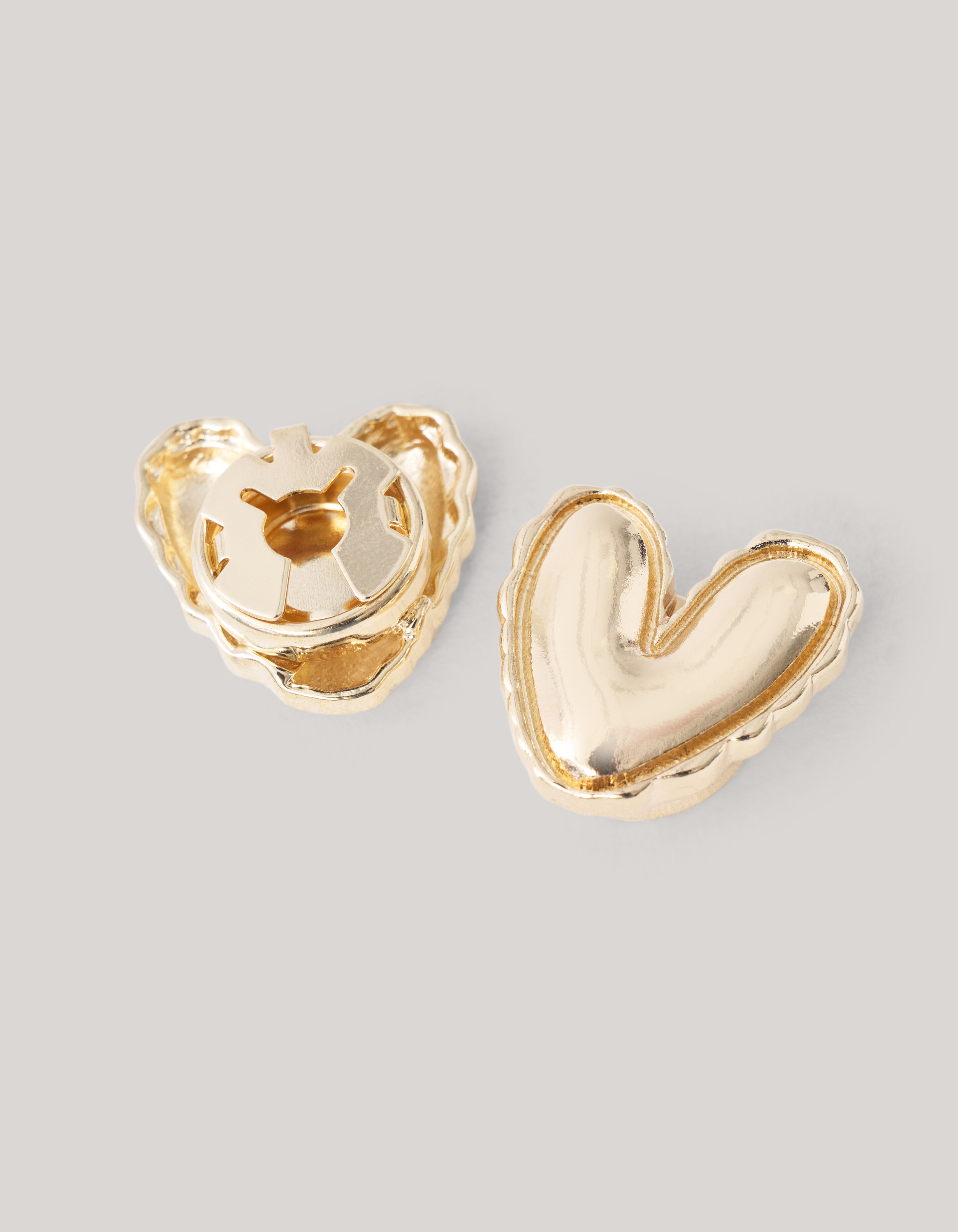 Herz Knöpfe Clips Gold SHOEBY ACCESSOIRES