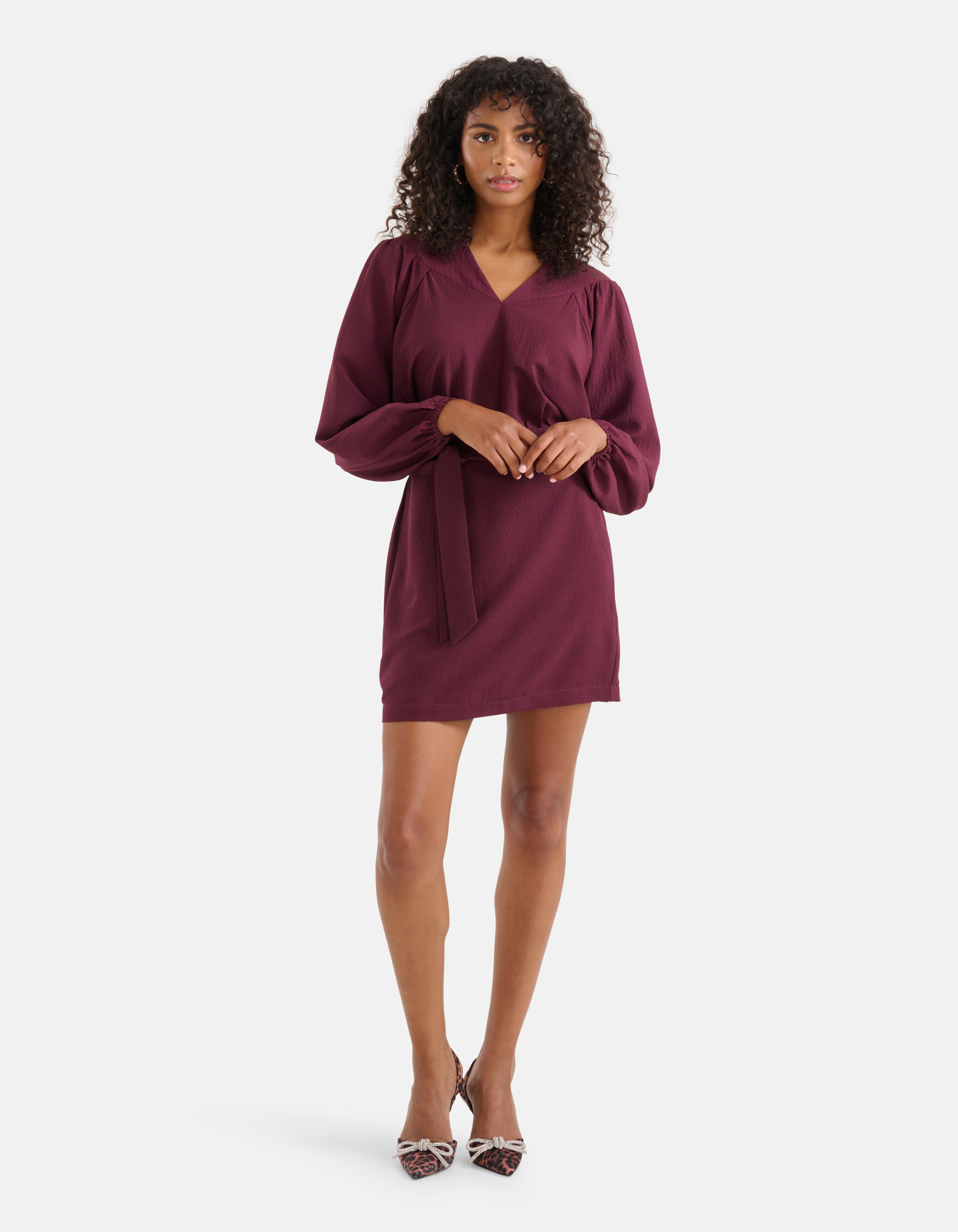 Struktur Kleid Bordeaux SHOEBY WOMEN