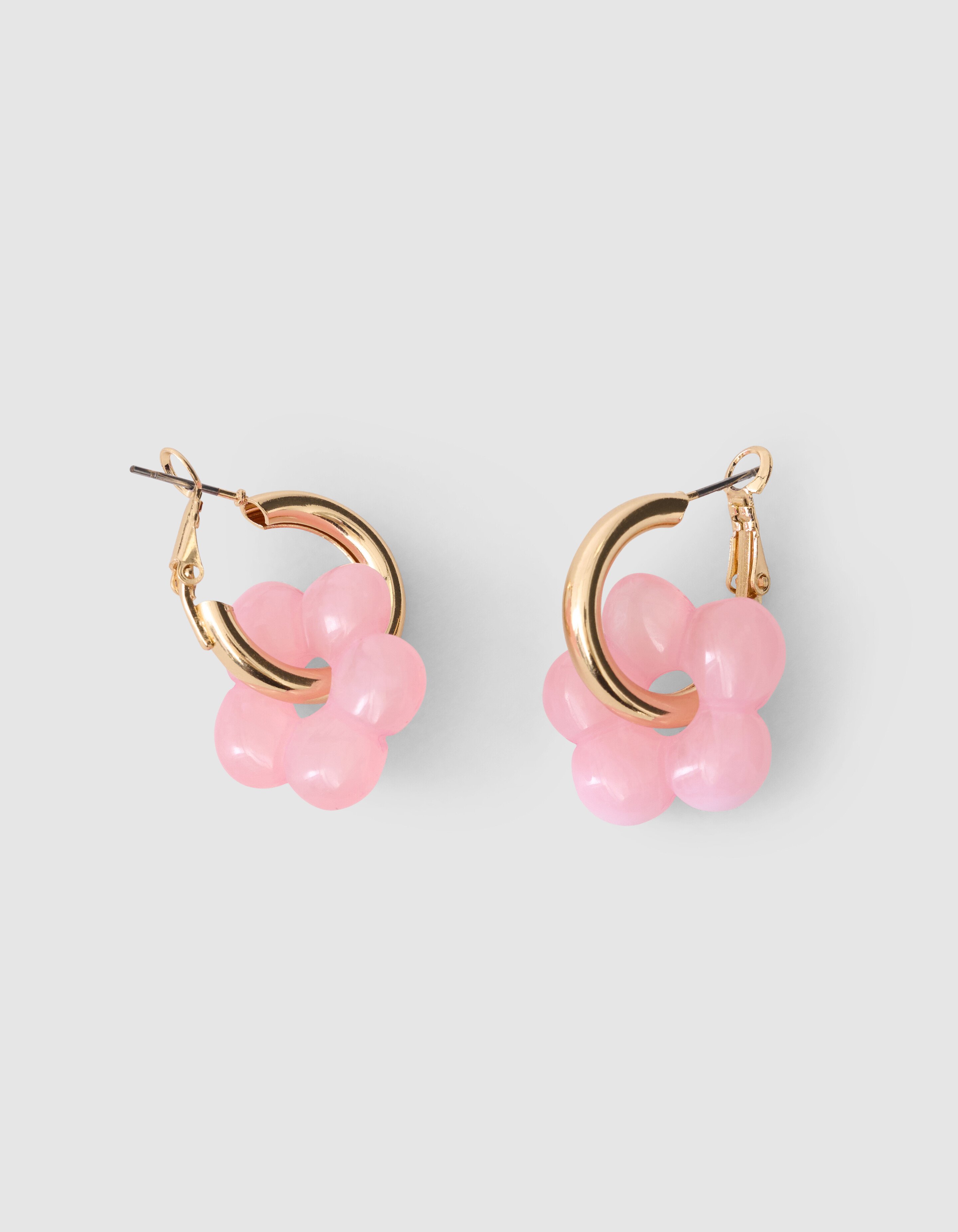 Blumenreifen Ohrringe Hellrosa SHOEBY ACCESSOIRES