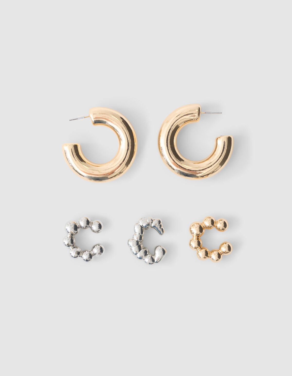Puffed Ohrstecker Set Gold SHOEBY ACCESSOIRES