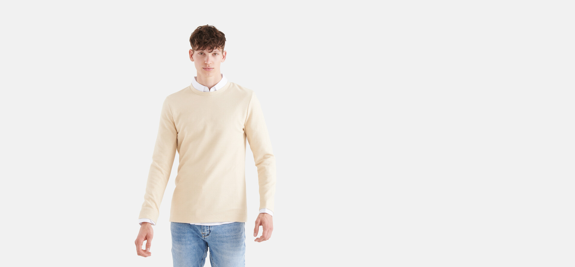 Strukturiertes T-shirt Off White SHOEBY MEN