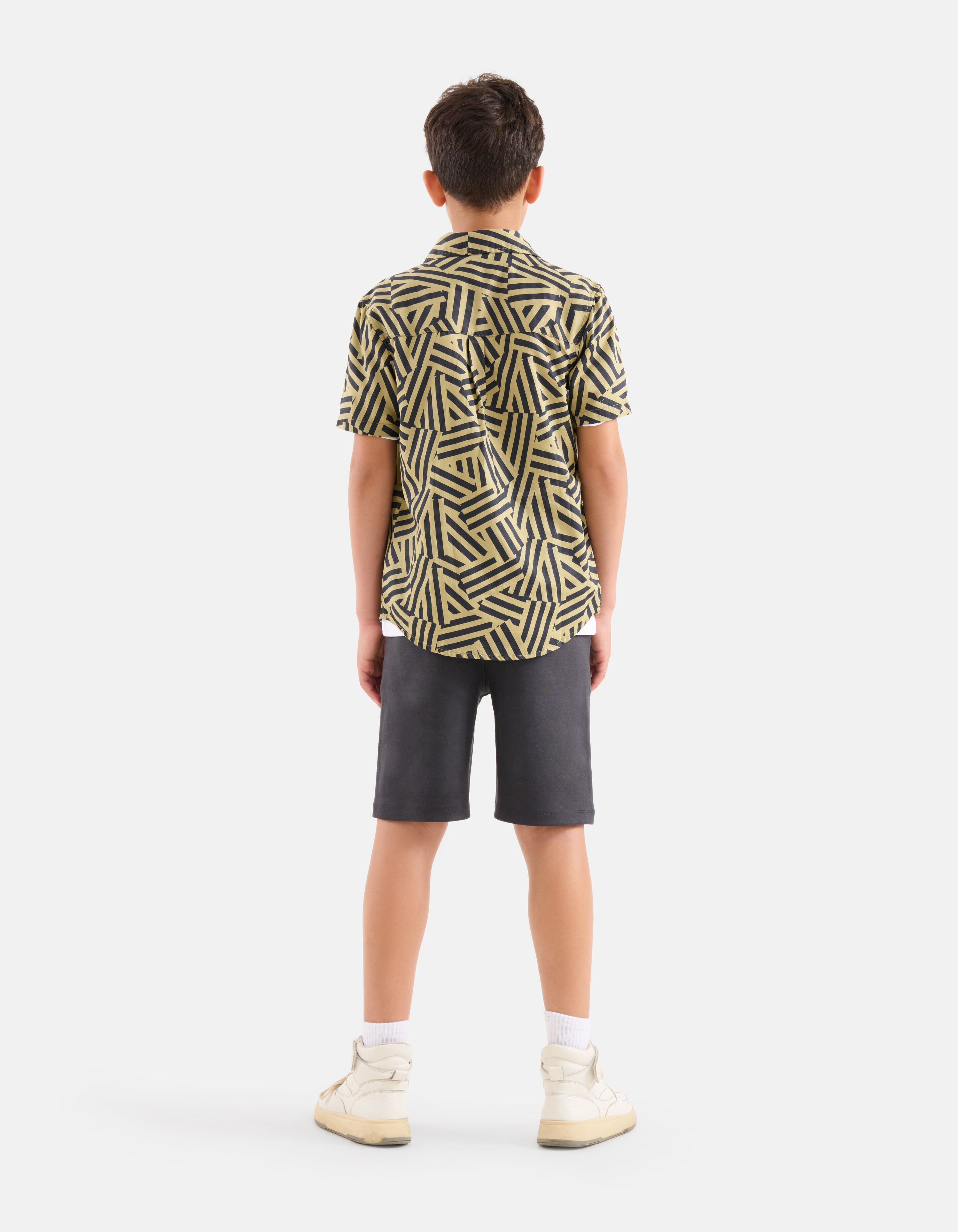 Geometrisches Hemd Sand SHOEBY BOYS