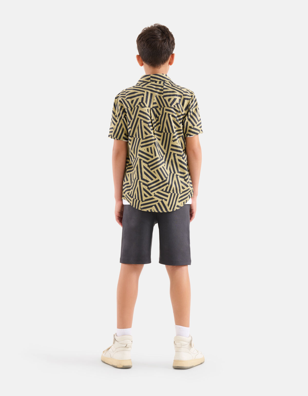 Geometrisches Hemd Sand SHOEBY BOYS